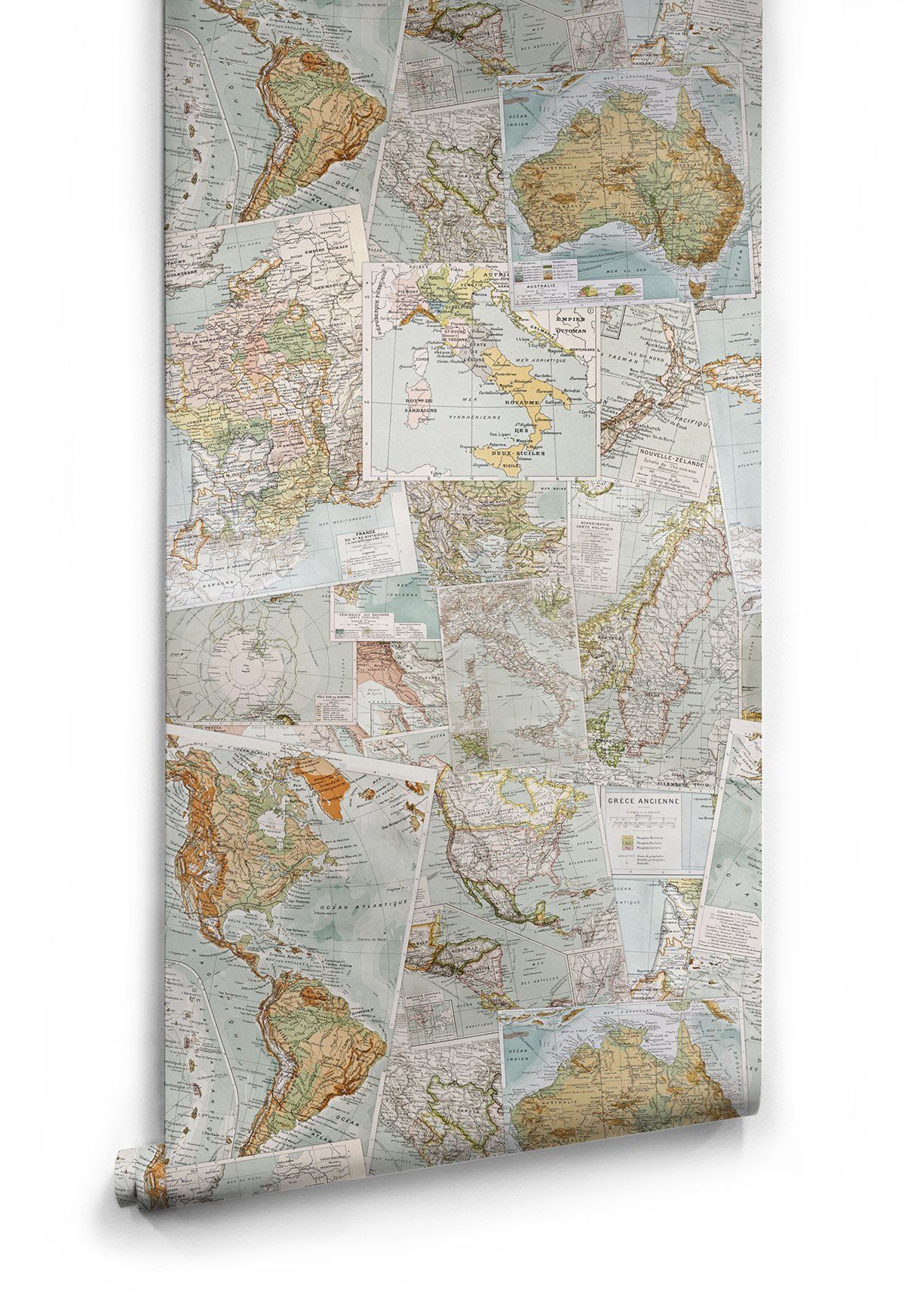 Carta da parati mappe vintage, 1220x1745 Verticale, Telefono