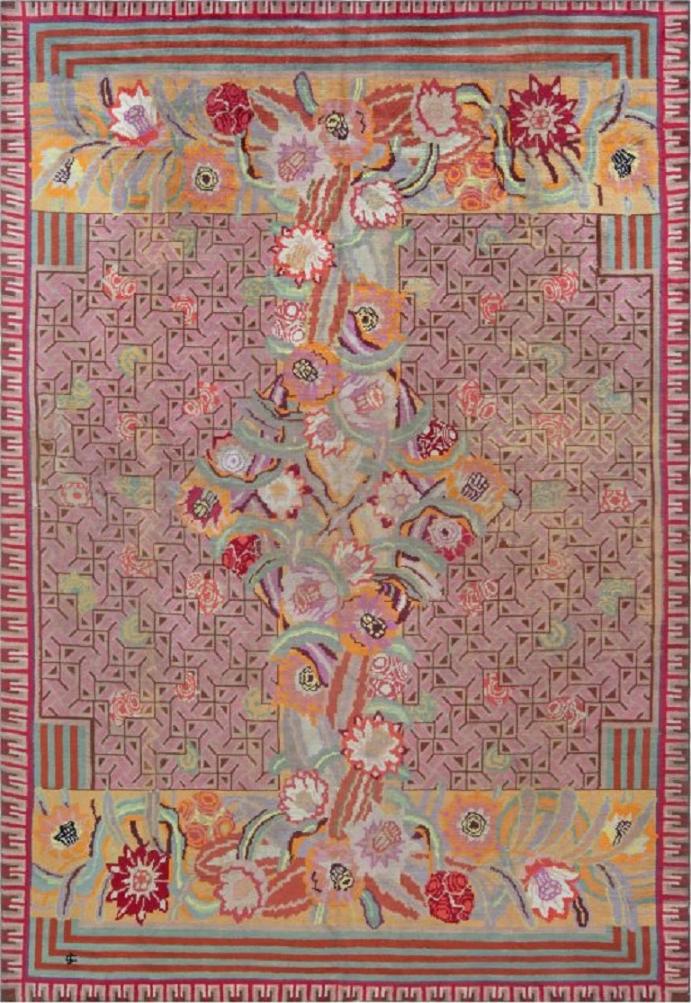 Tappeto Art Deco floreale vintage, 1400x2033 Full HD Verticale, iPhone