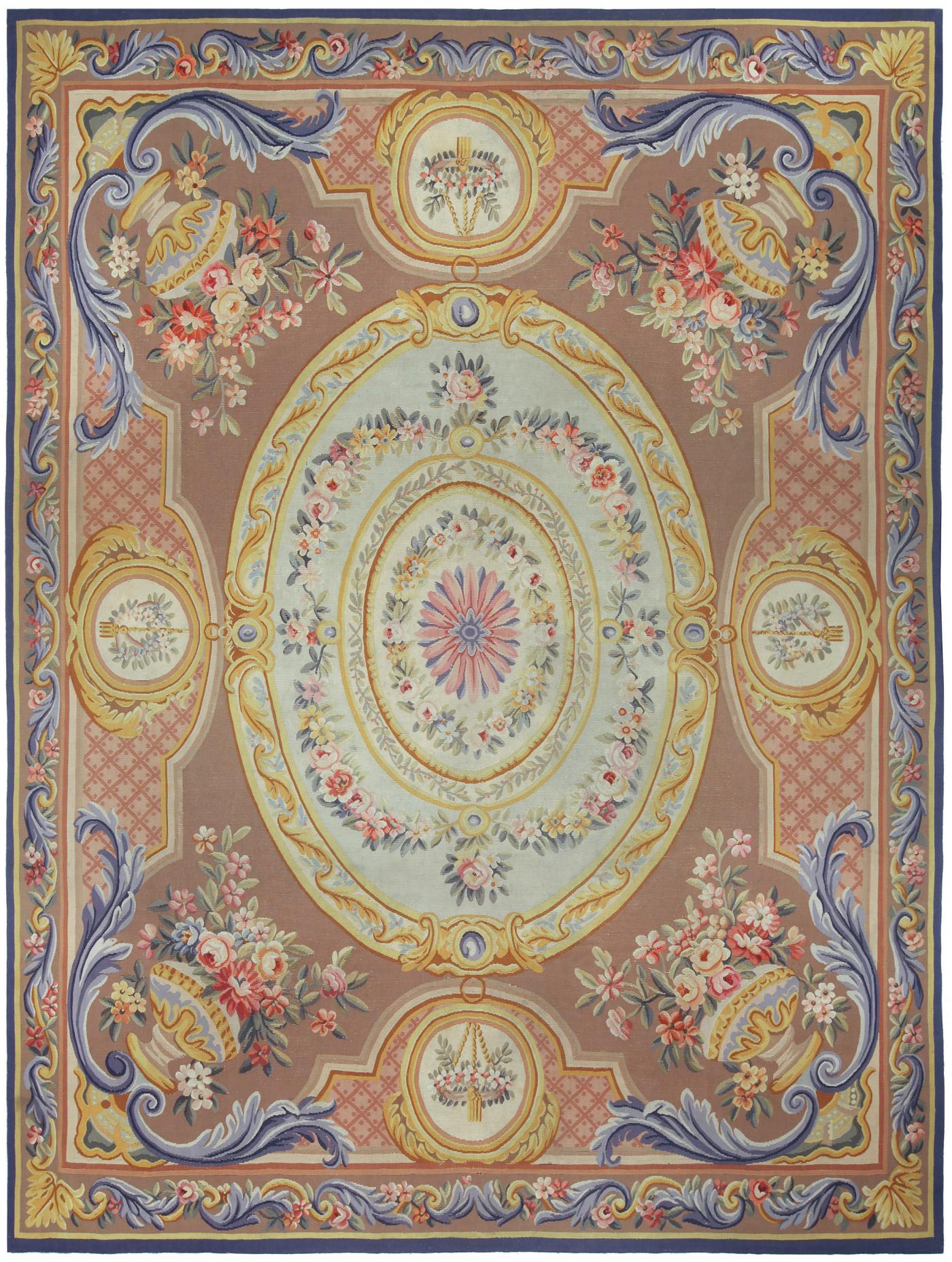 Tappeto Aubusson floreale vintage, 1400x1855 Verticale, Telefono