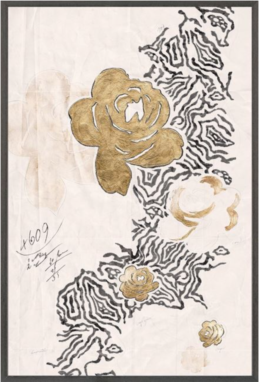 Rose dorate motivo vintage, 884x1302 Full HD Verticale, iPhone