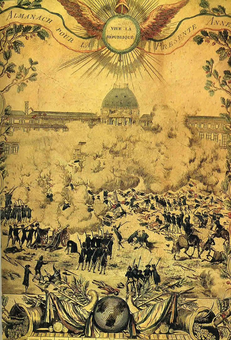 Battaglia Rivoluzione Francese vintage, 735x1080 Verticale, Telefono