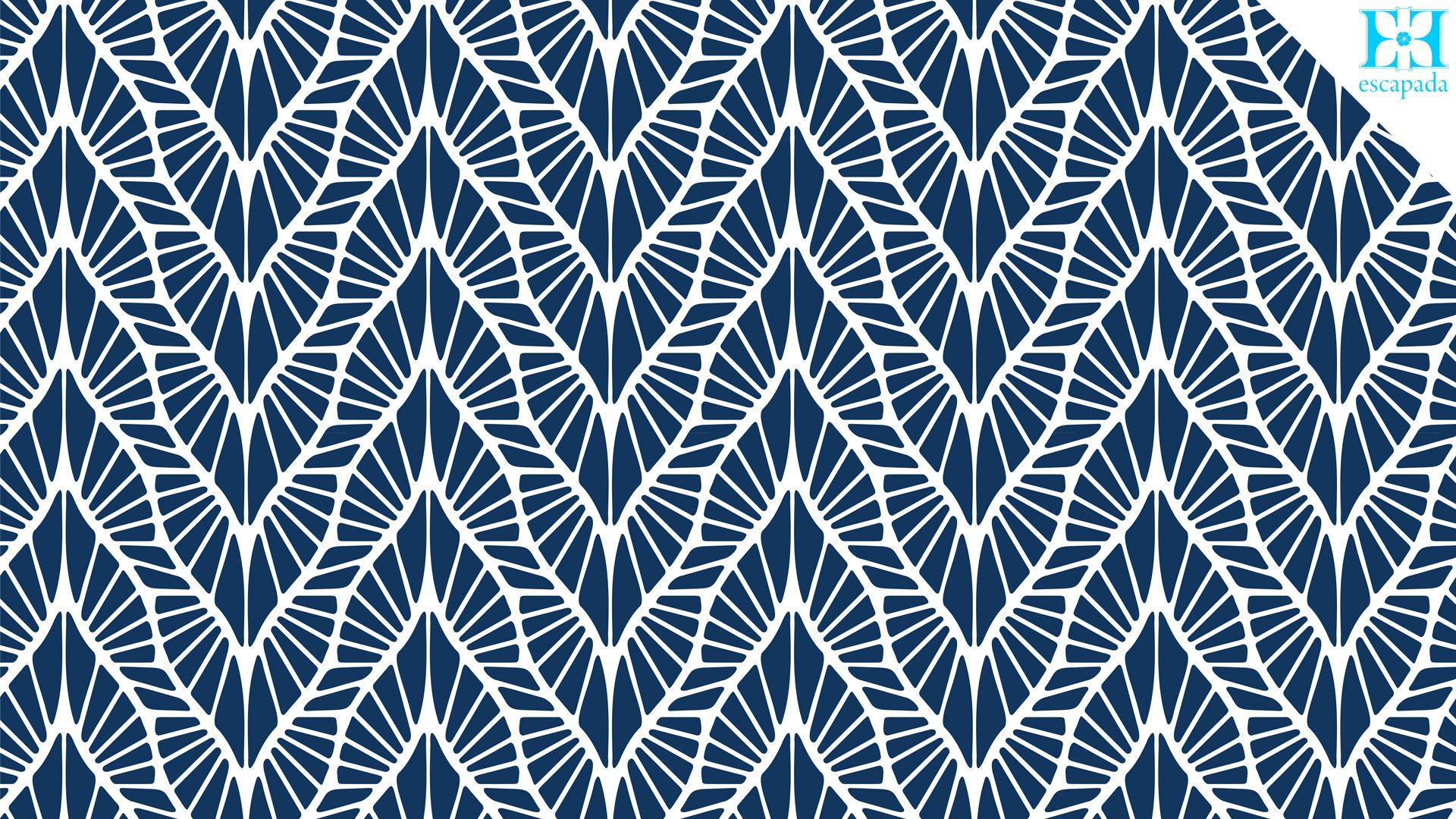 Motivo foglie geometriche blu, 1920x1080 1080p, Desktop