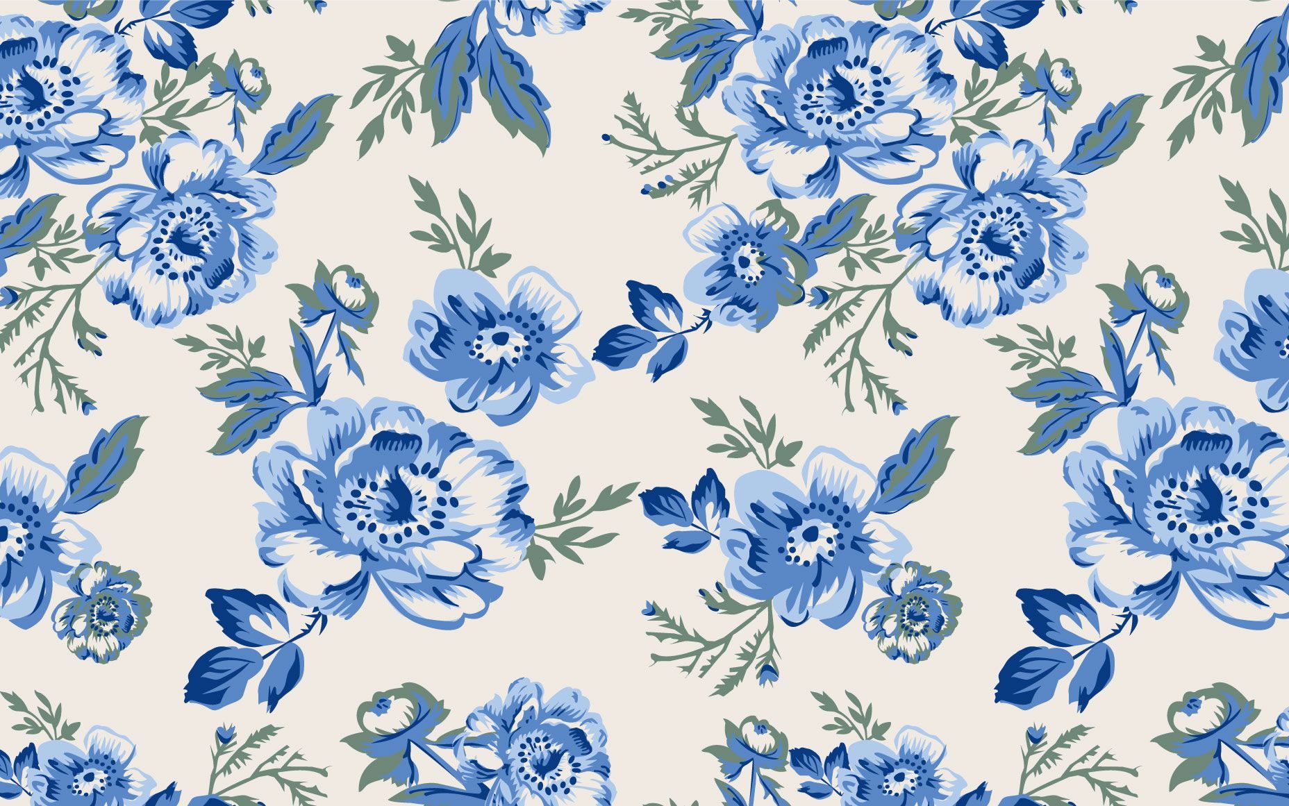 Fiori blu pattern preppy, 1856x1161 HD, Desktop