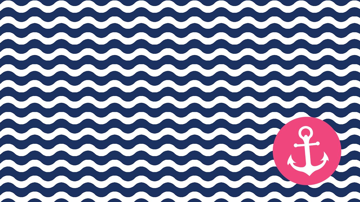 Onde blu ancora rosa, 1366x768 720p, Monitor Gaming