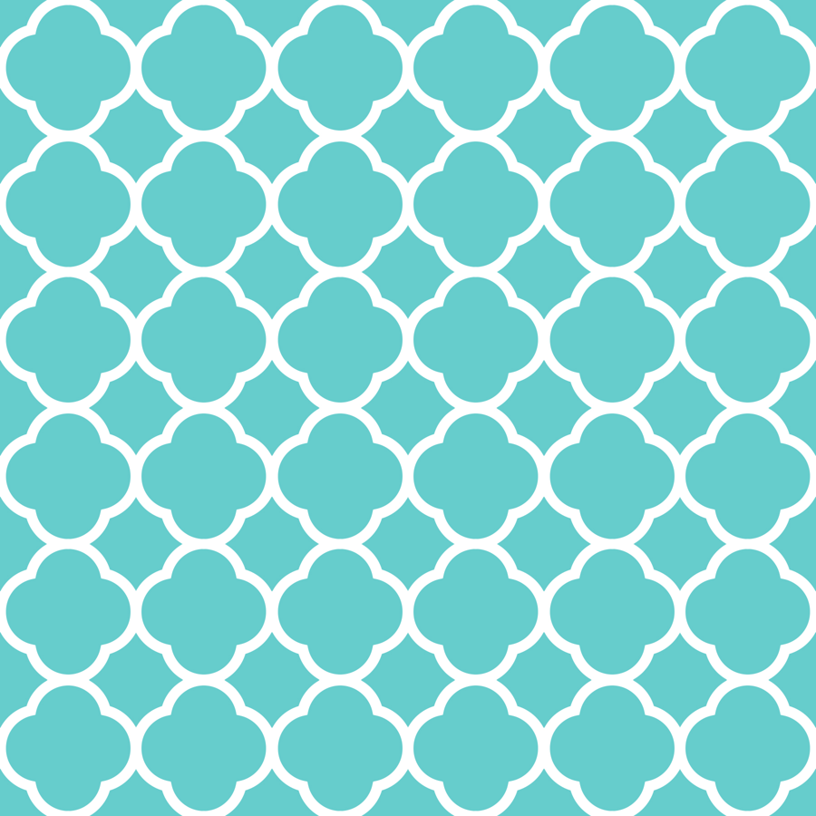 Motivo quatrefoil turchese e bianco, 900x900 HD, PC