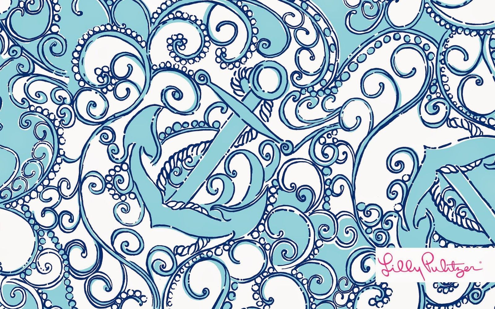 Ancore e ghirigori blu Lilly Pulitzer, 1600x1001 HD Ready, PC Desktop