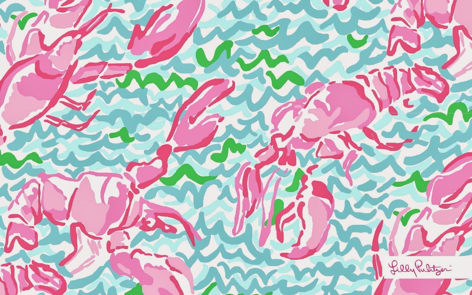 Aragoste rosa pattern preppy, 1600x1001 HD, Monitor Gaming