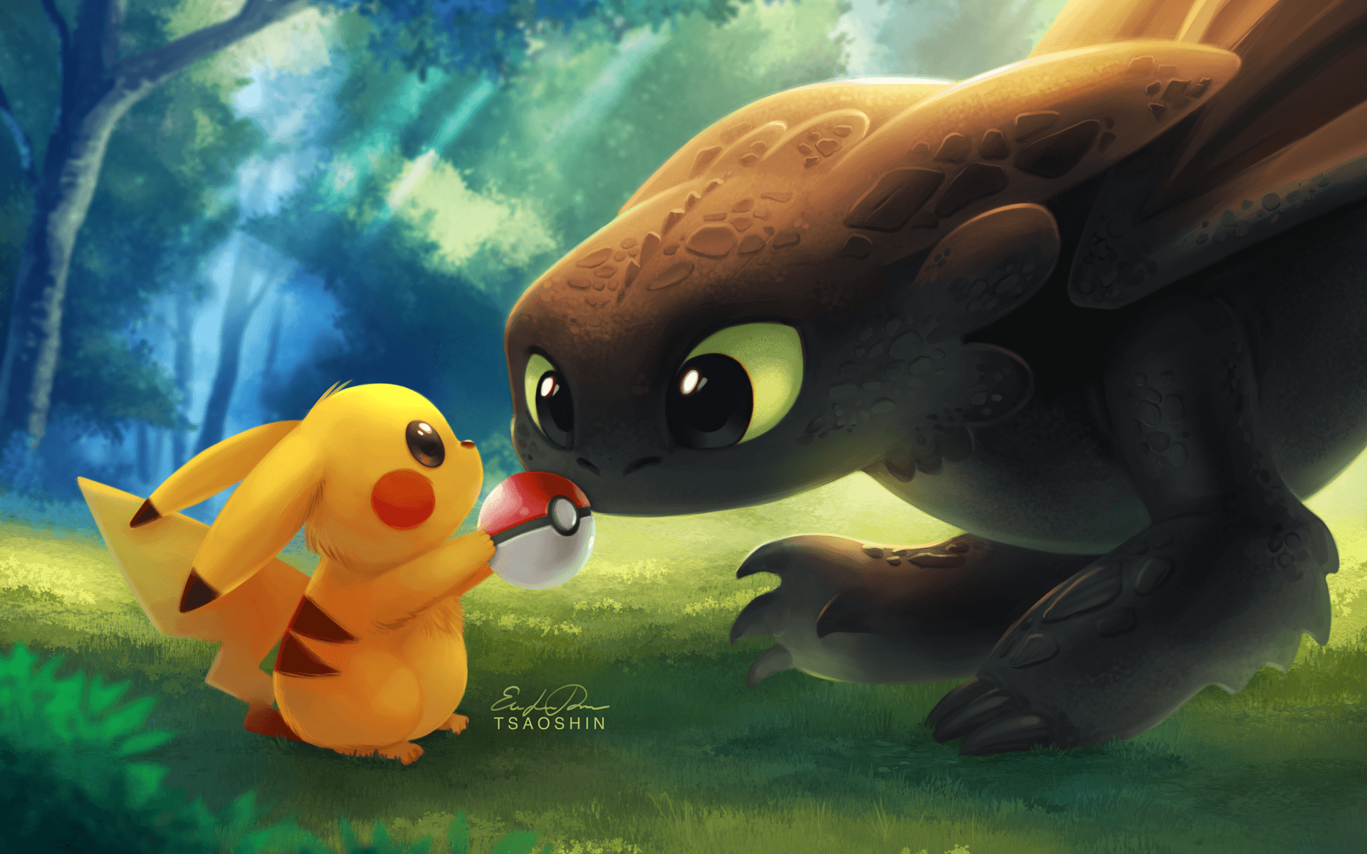 Pikachu e Sdentato, 1920x1200 WUXGA, PC