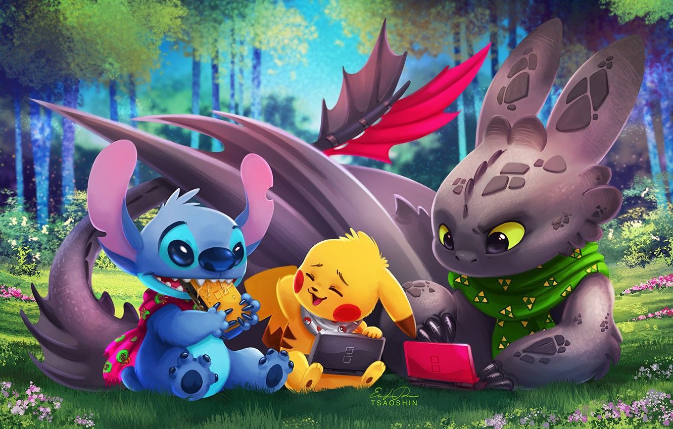 Stitch con ranocchia, Ohana, 2560x1600 2K, MacBook Pro