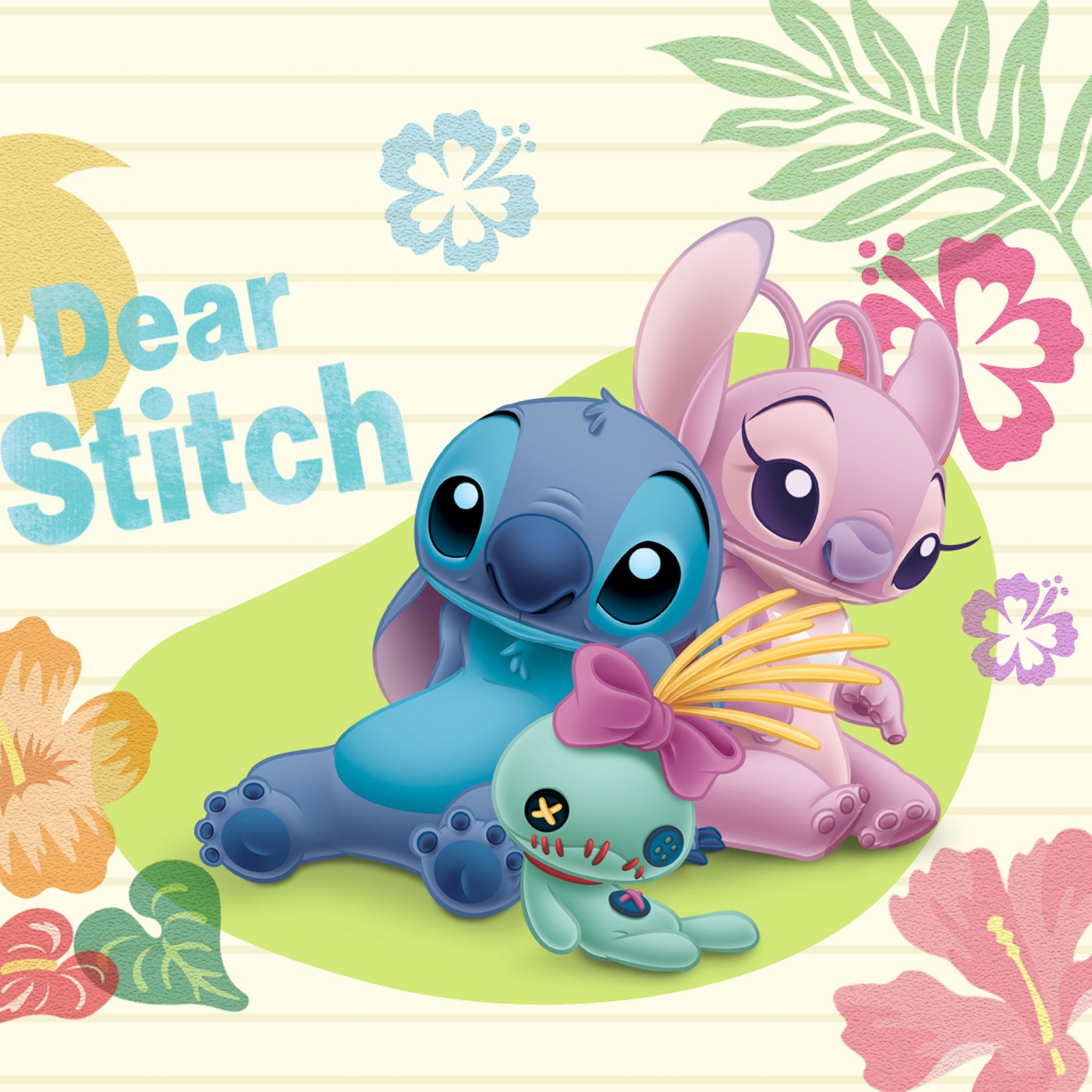 Stitch e Angel Disney, classici d'animazione, 2048x2048 alta risoluzione, Desktop