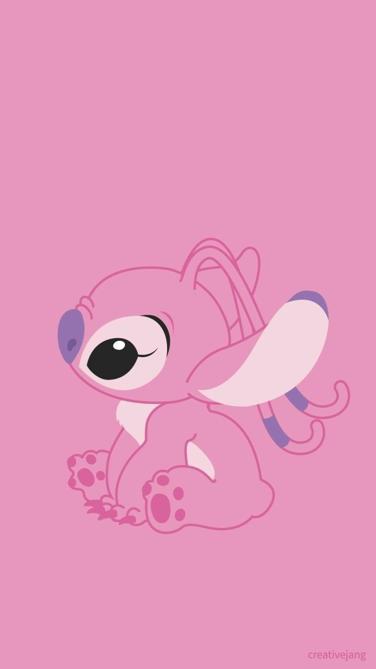 Angel Lilo & Stitch rosa, Disney, 740x1315 Full HD Verticale, iPhone
