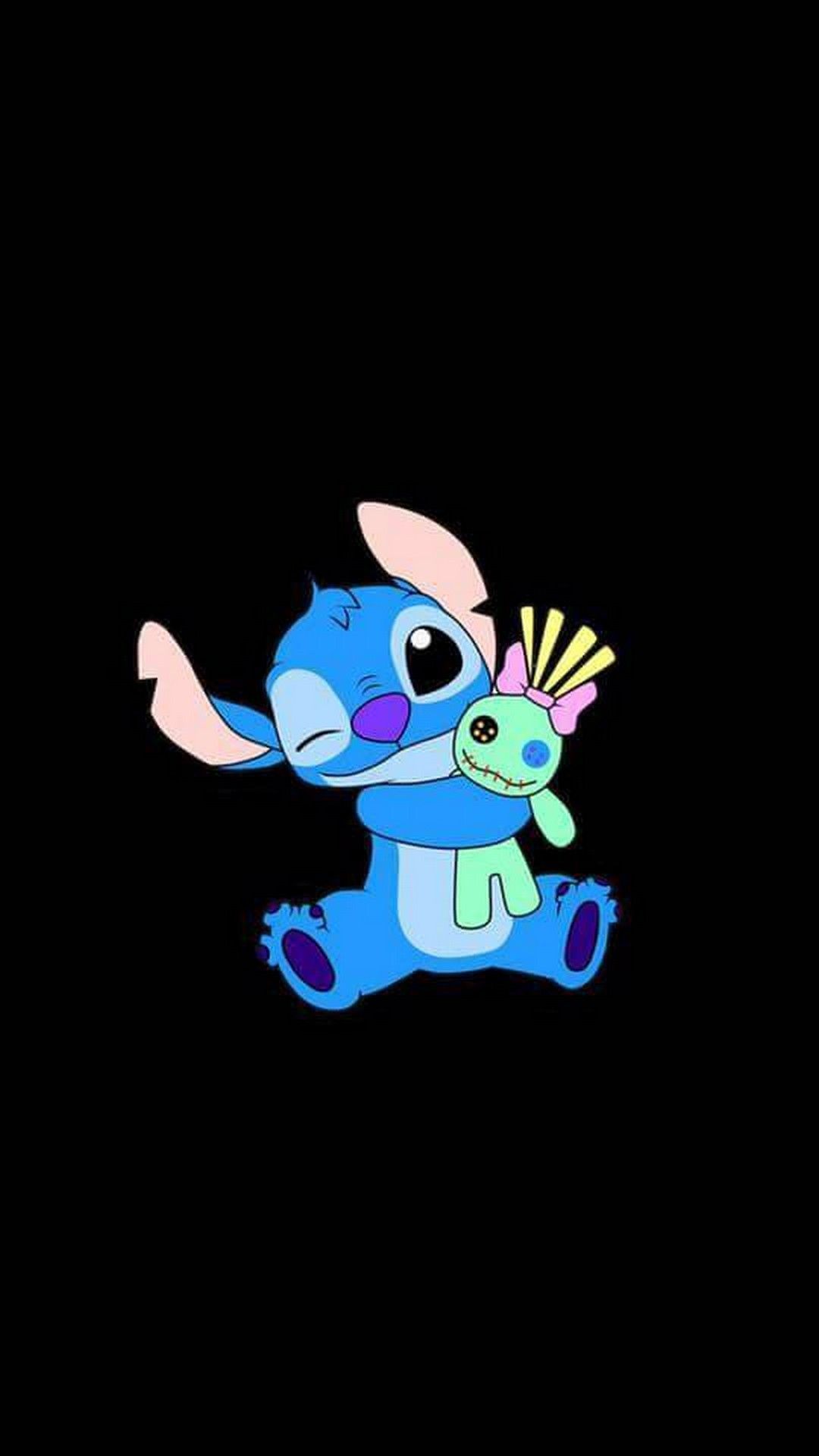 Stitch con peluche Scrump, 1080x1920 Verticale, Telefono