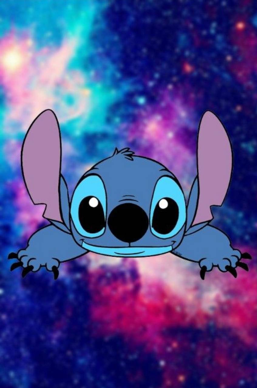 Stitch su sfondo galassia, Lilo & Stitch, 847x1280 Full HD Verticale, iPhone