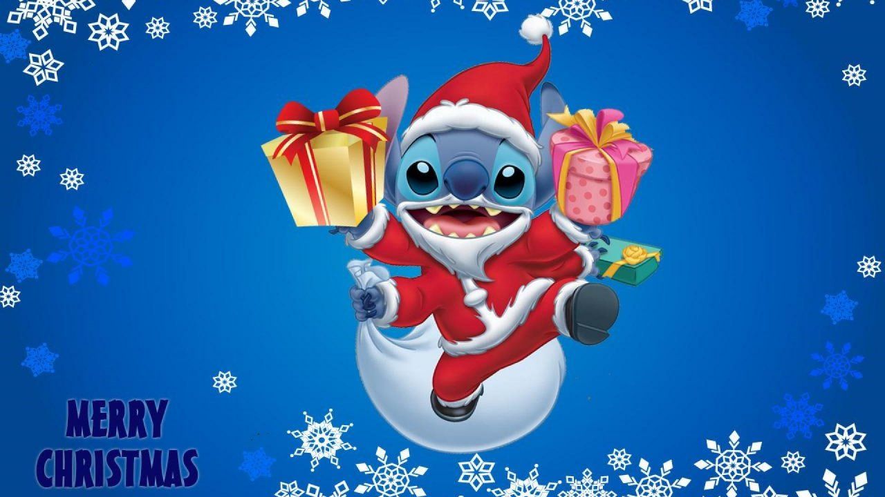 Stitch Babbo Natale regali, 1280x720 720p, PC