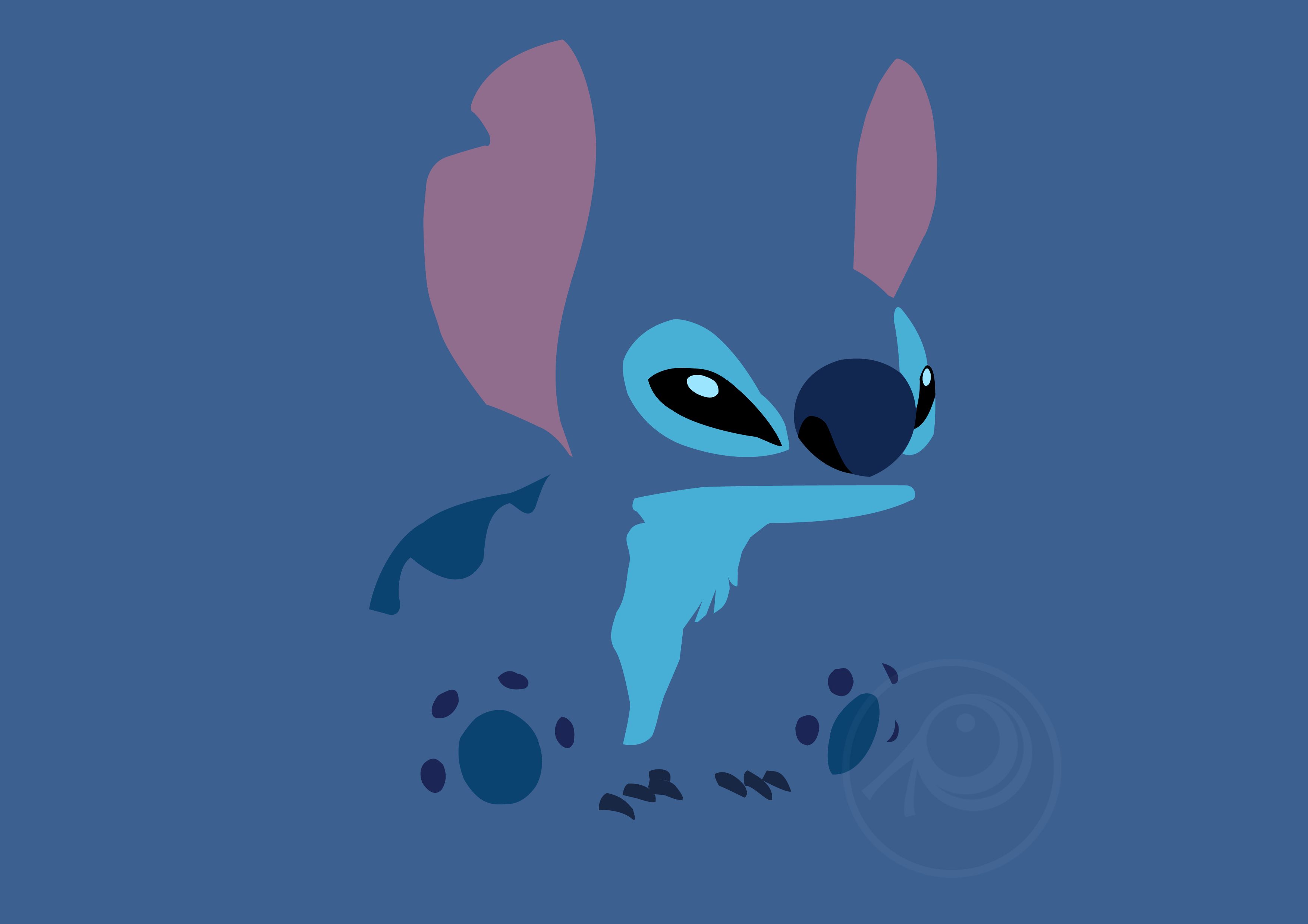 Stitch Disney su blu, 3508x2480 2K, PC