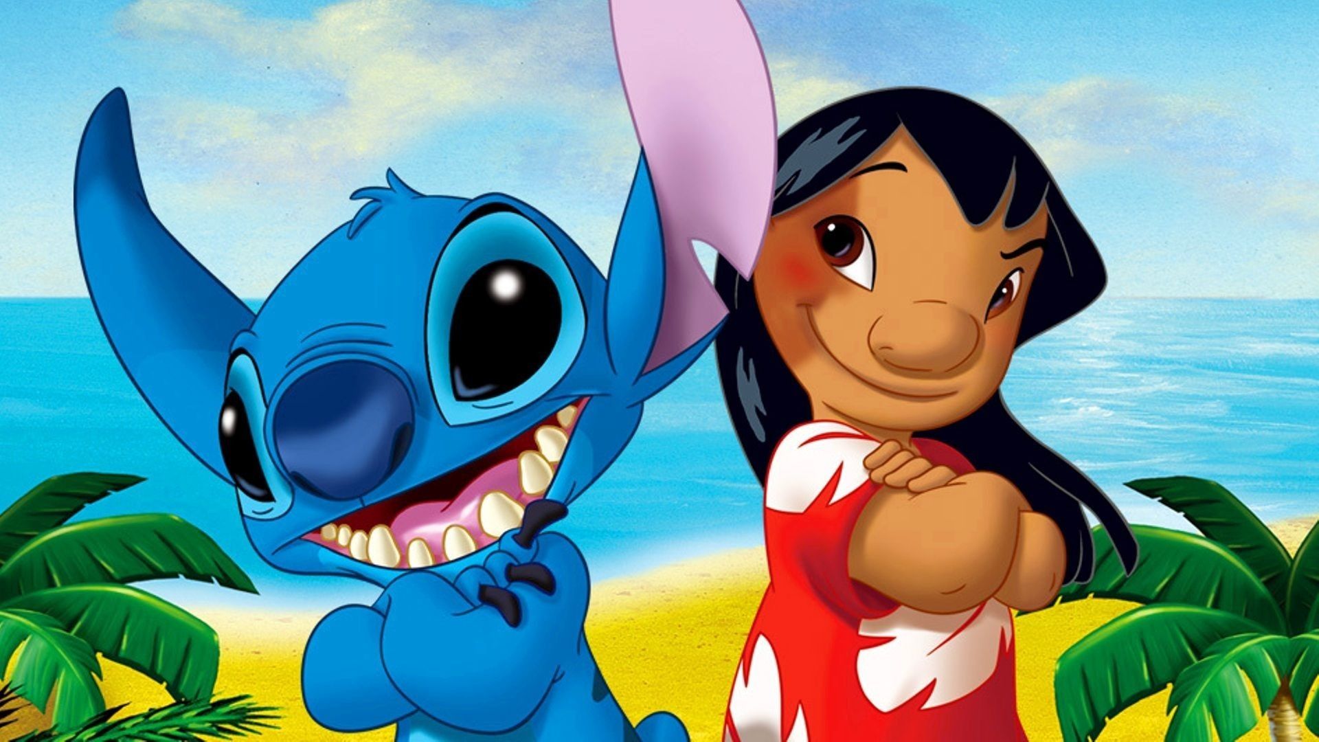 Lilo e Stitch spiaggia, 1920x1080 Full HD, Desktop