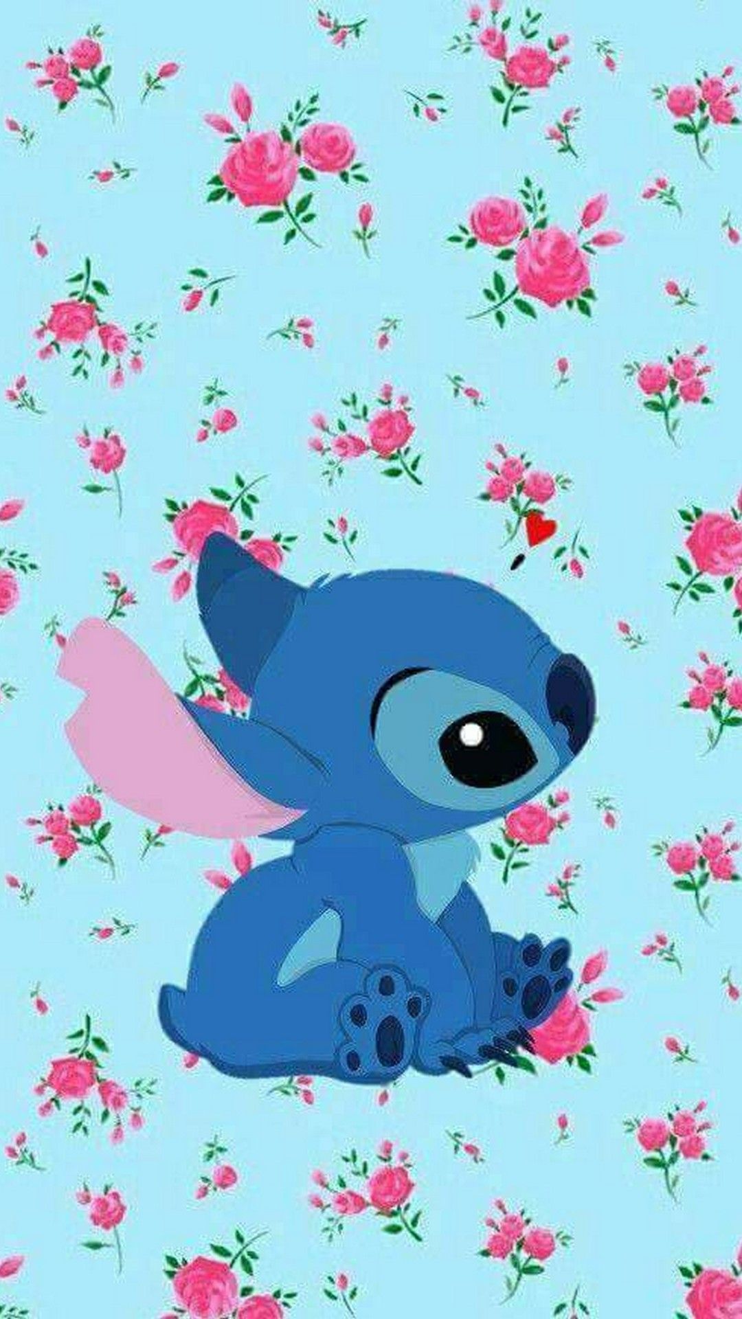 Stitch Lilo e Stitch fiori, 1080x1920 Verticale, Telefono