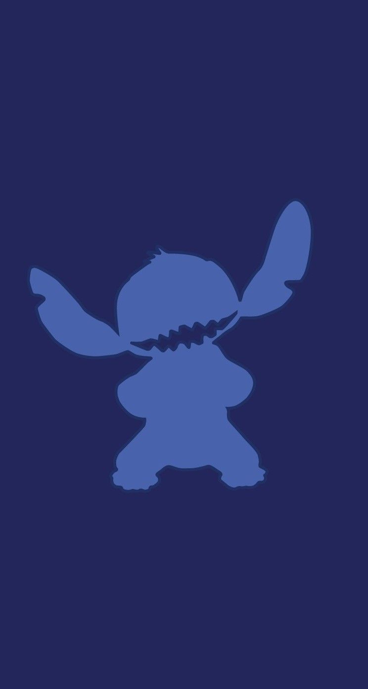 Silhouette Stitch blu, 744x1392 Full HD Verticale, iPhone