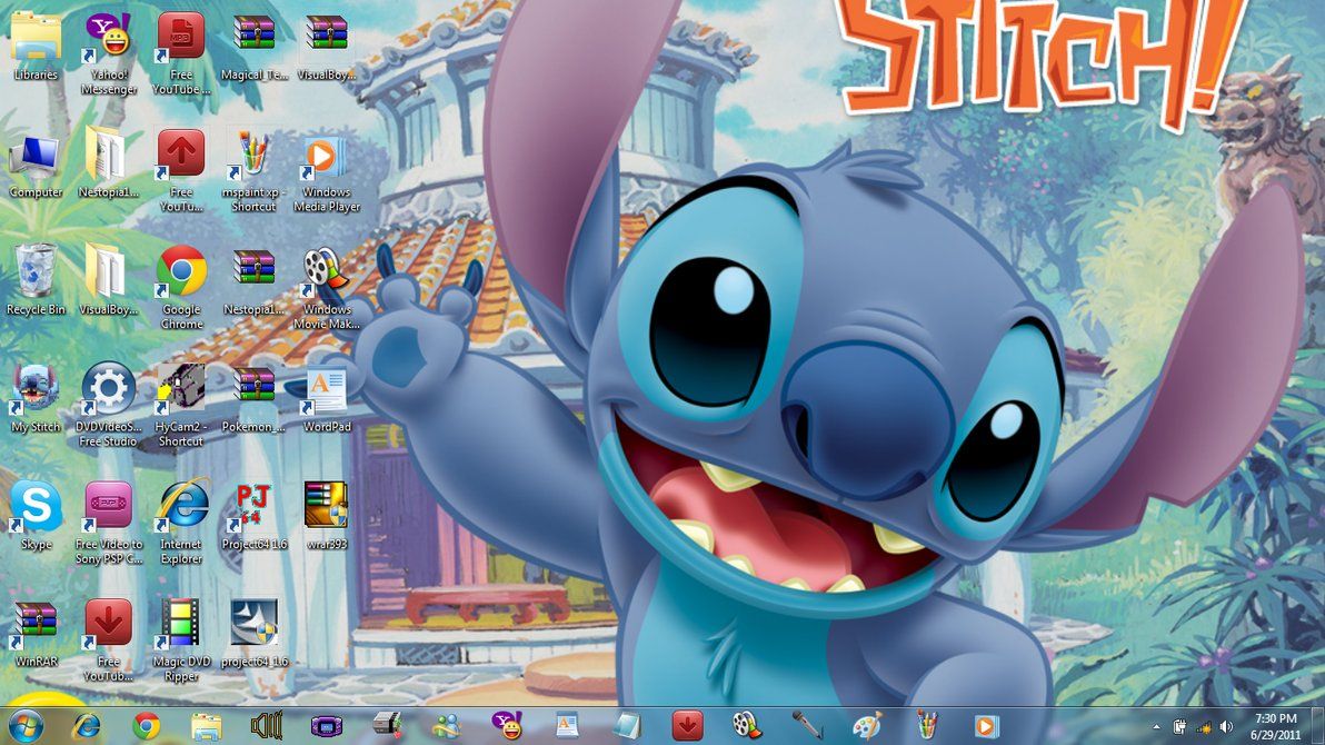 Stitch Disney tuta rossa, 1024x768 HD, iMac