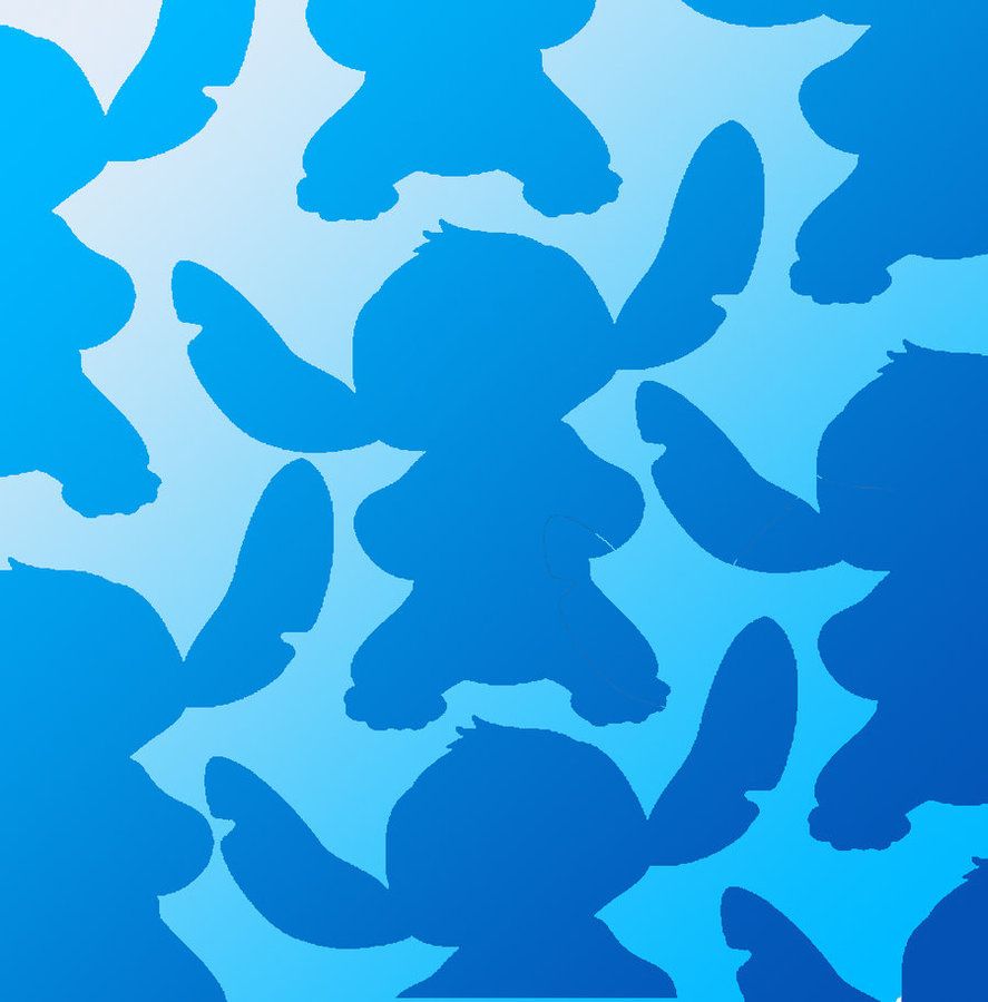 Sagome Stitch pattern blu, 887x900 Verticale, Mobile