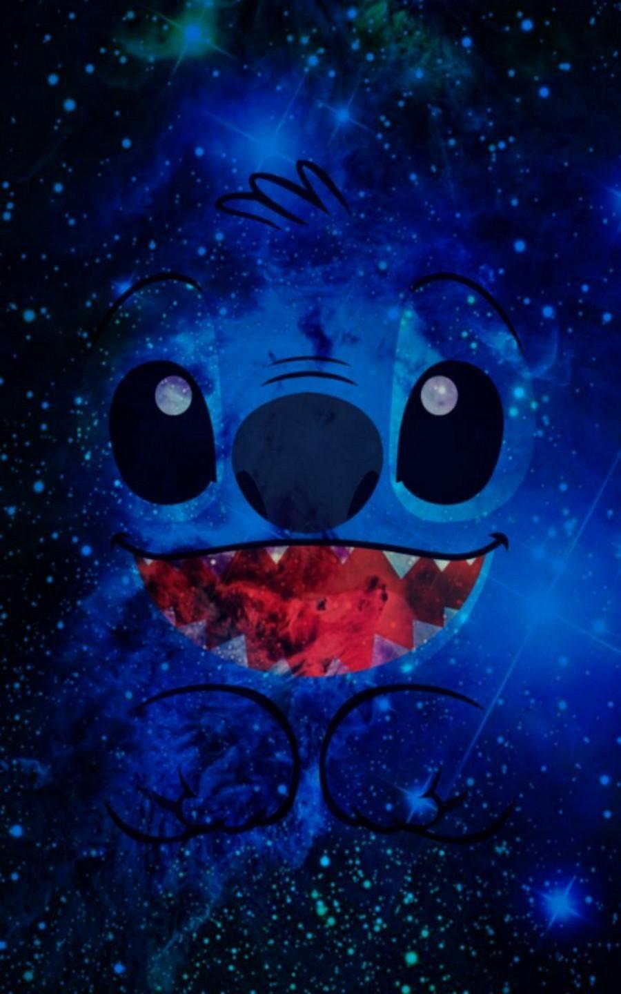 Stitch volto galassia blu, 900x1440 Verticale, Mobile