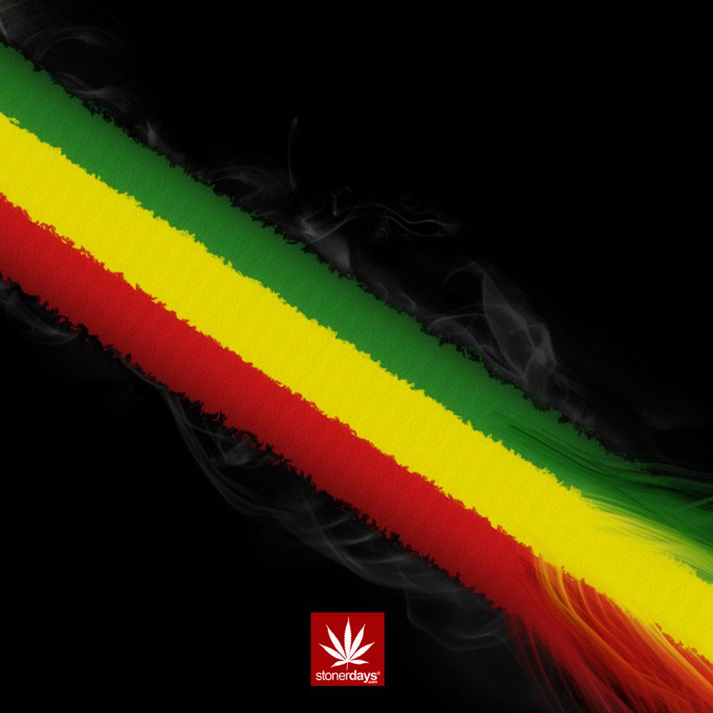 Strisce rasta colorate con fumo, 1000x1000 HD, PC