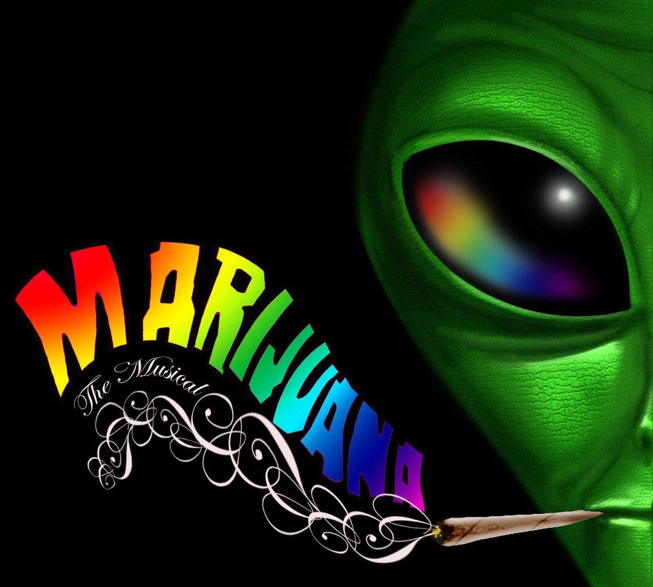 Foglia cannabis verde con teschi, 1920x1080 Full HD 1080p, Desktop