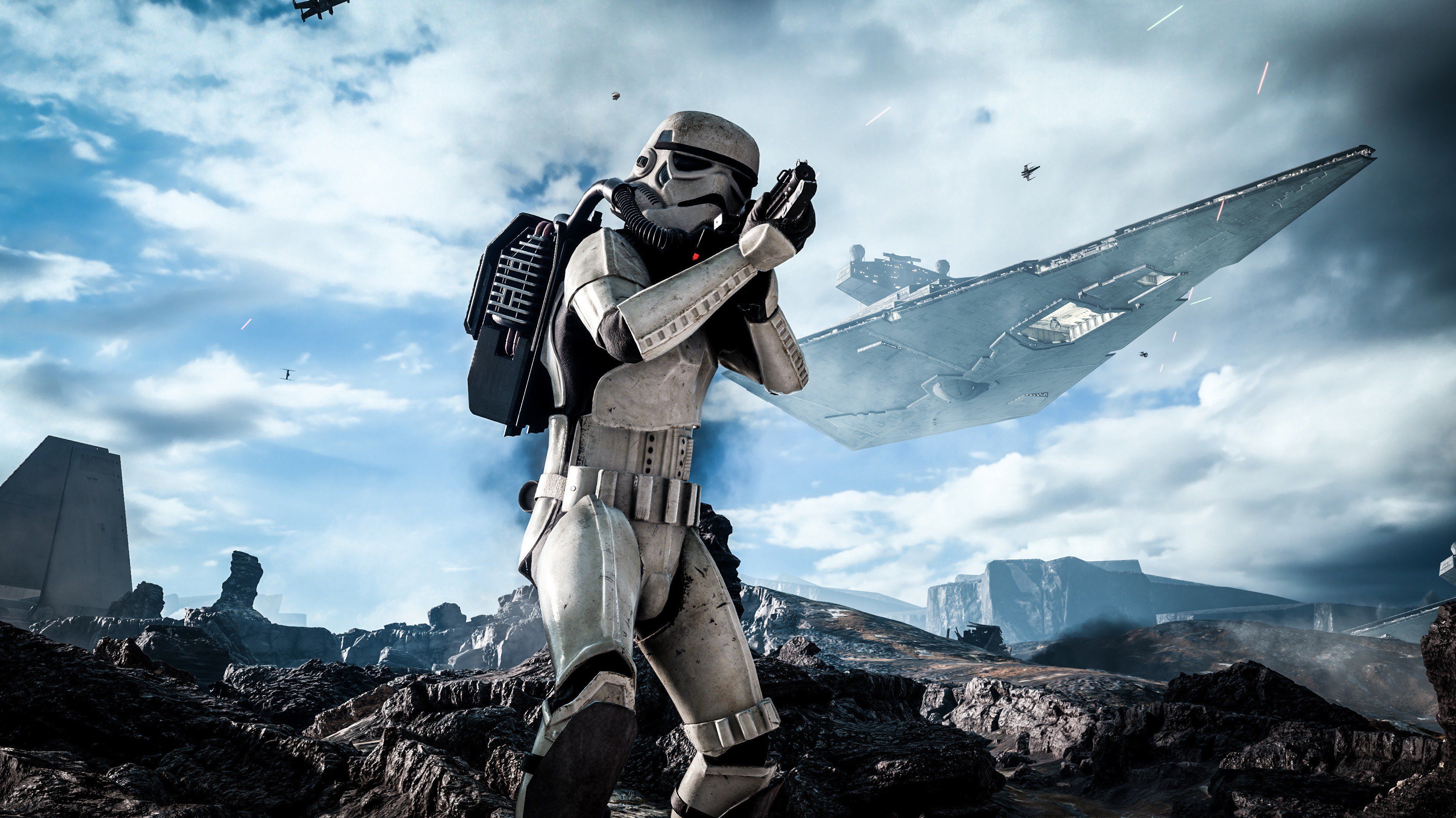 Stormtrooper Star Wars battaglia, 3840x2160 Ultra HD, 4K TV