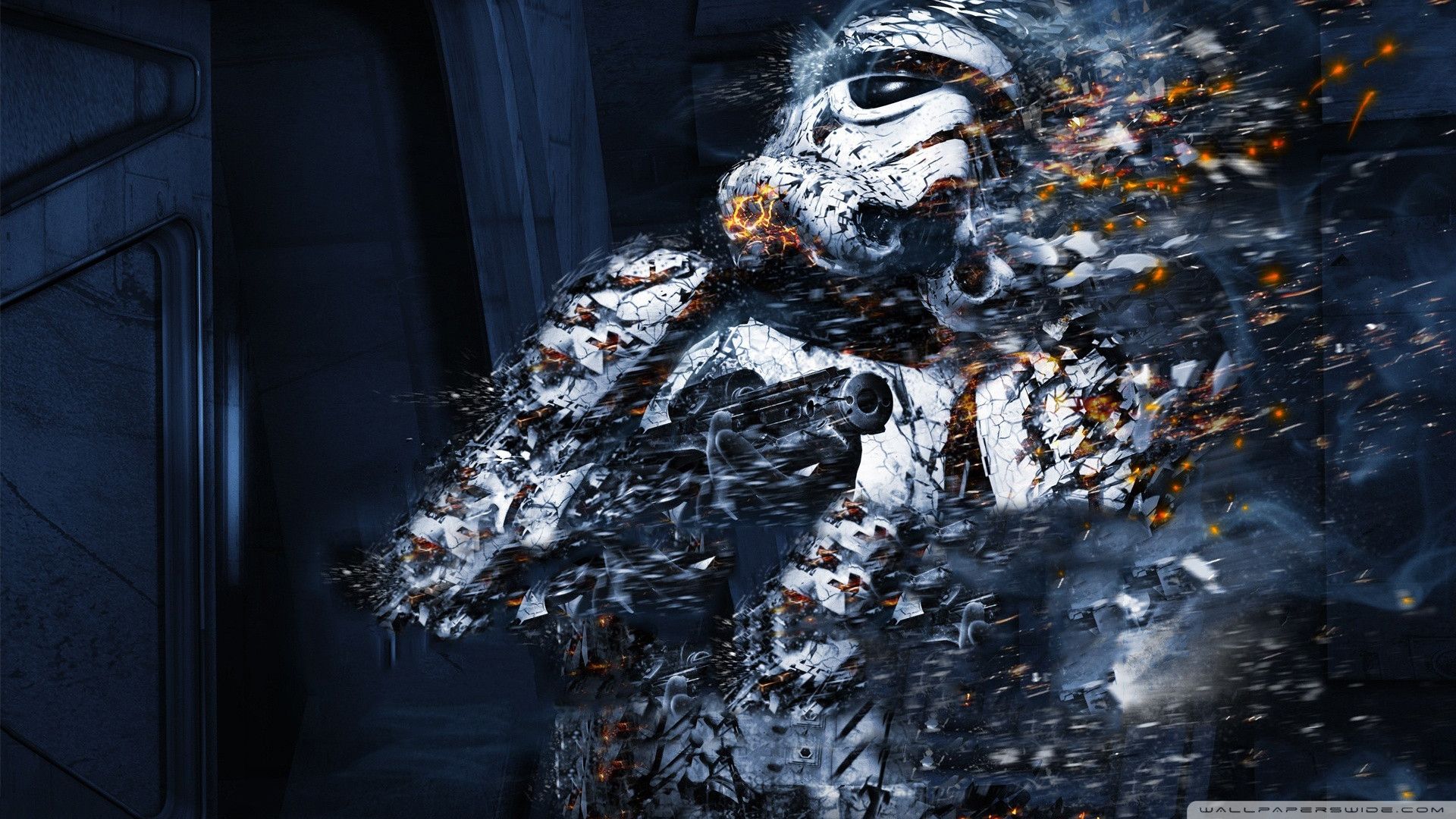 Stormtrooper che si disintegra, 1920x1080 1080p, PC Desktop