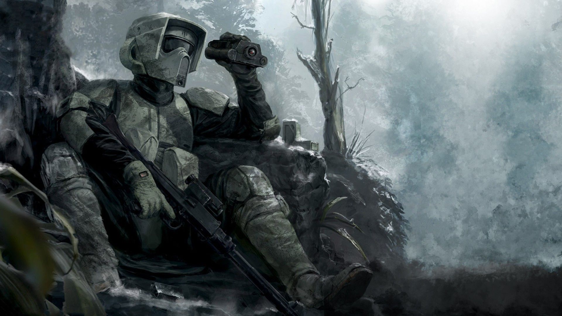 Scout trooper Star Wars foresta, Team Fortress 2, 1920x1080 Full HD 1080p, Desktop
