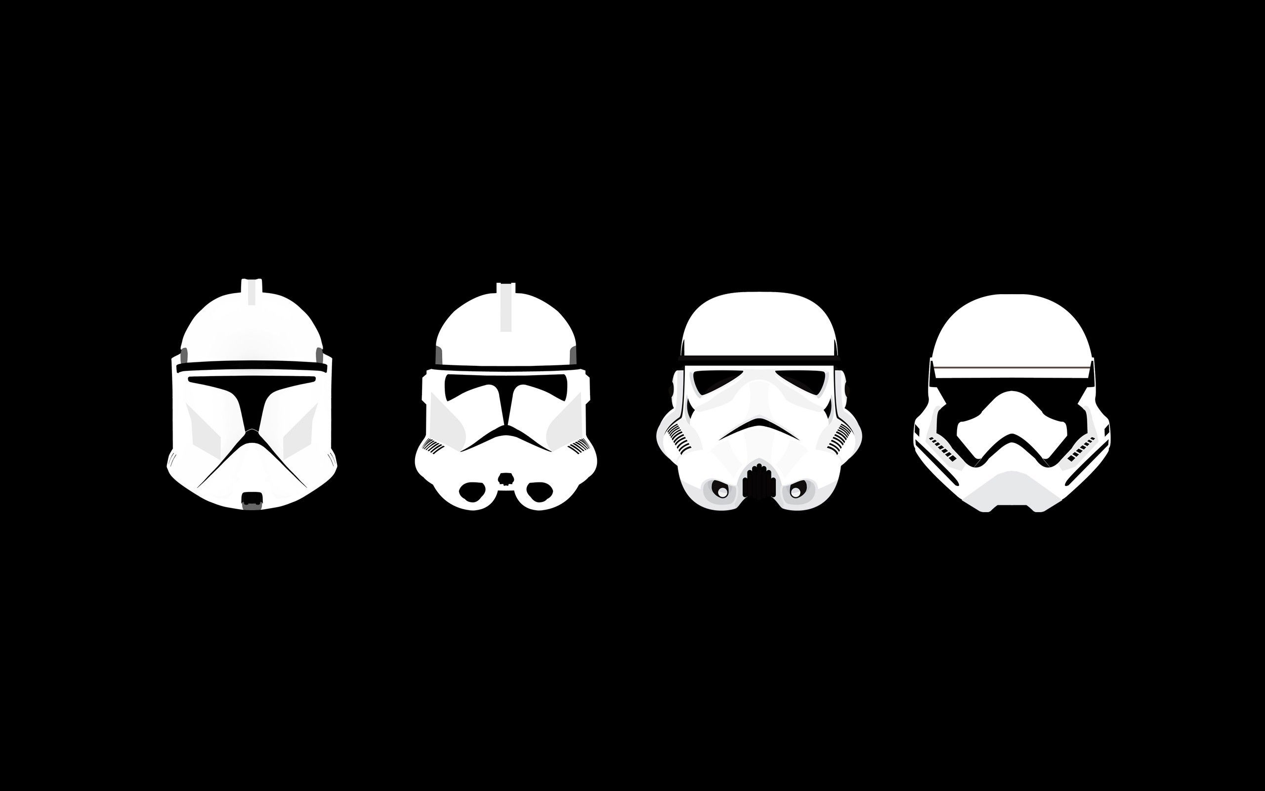Caschi Stormtrooper Star Wars minimalisti, 2560x1600 2K, MacBook Pro