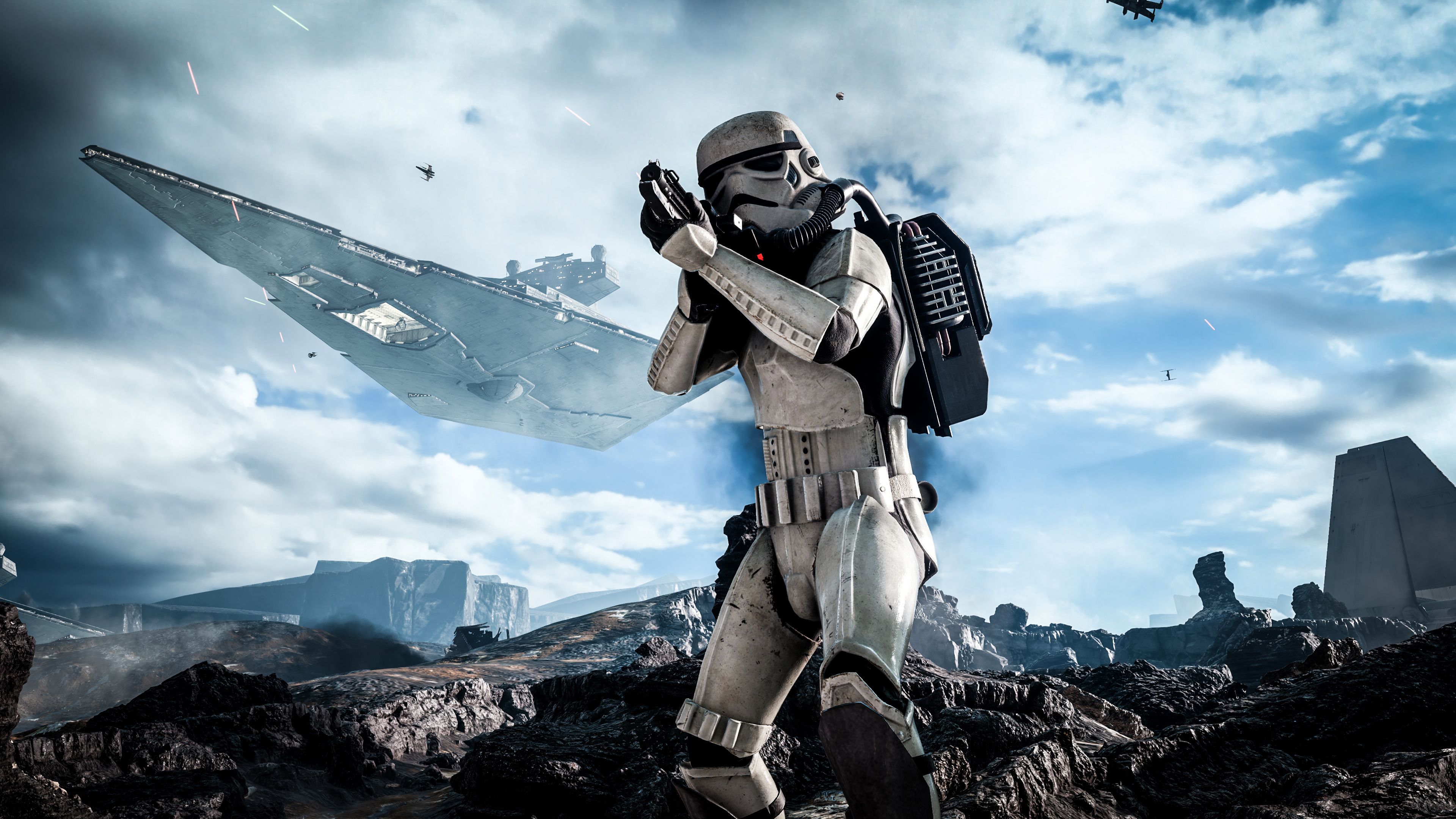 Stormtrooper Star Wars con jetpack, 3840x2160 4K, Desktop 4K