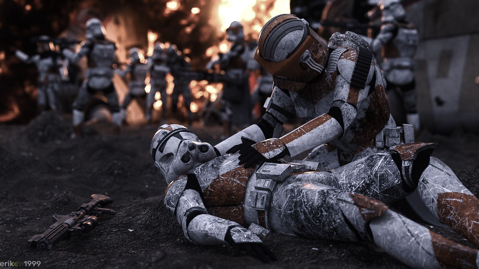 Stormtrooper ferito soccorso battaglia, 1920x1080 Full HD 1080p, PC