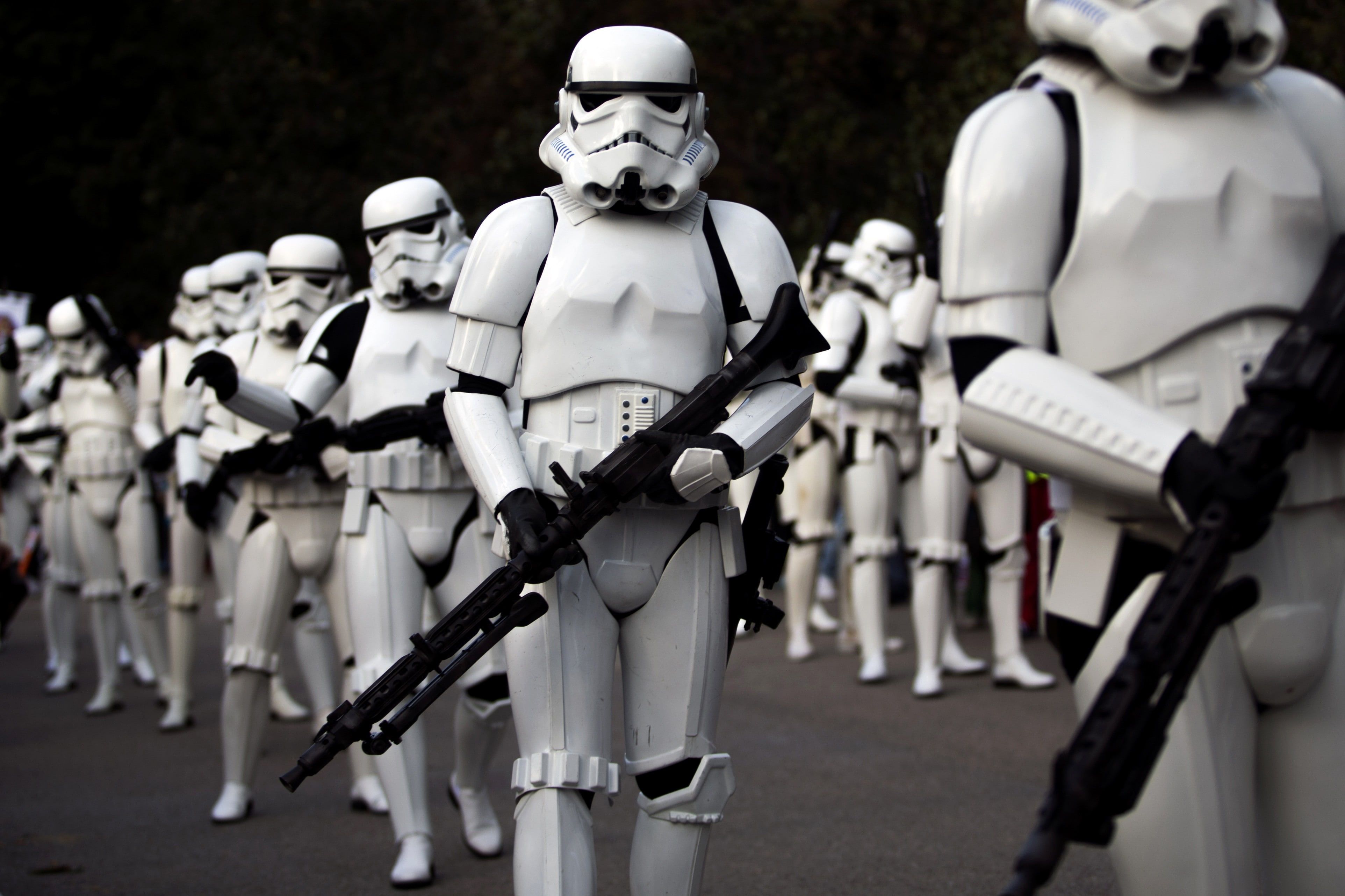 Stormtrooper Star Wars in fila, 3848x2565 UHD, PC 4K