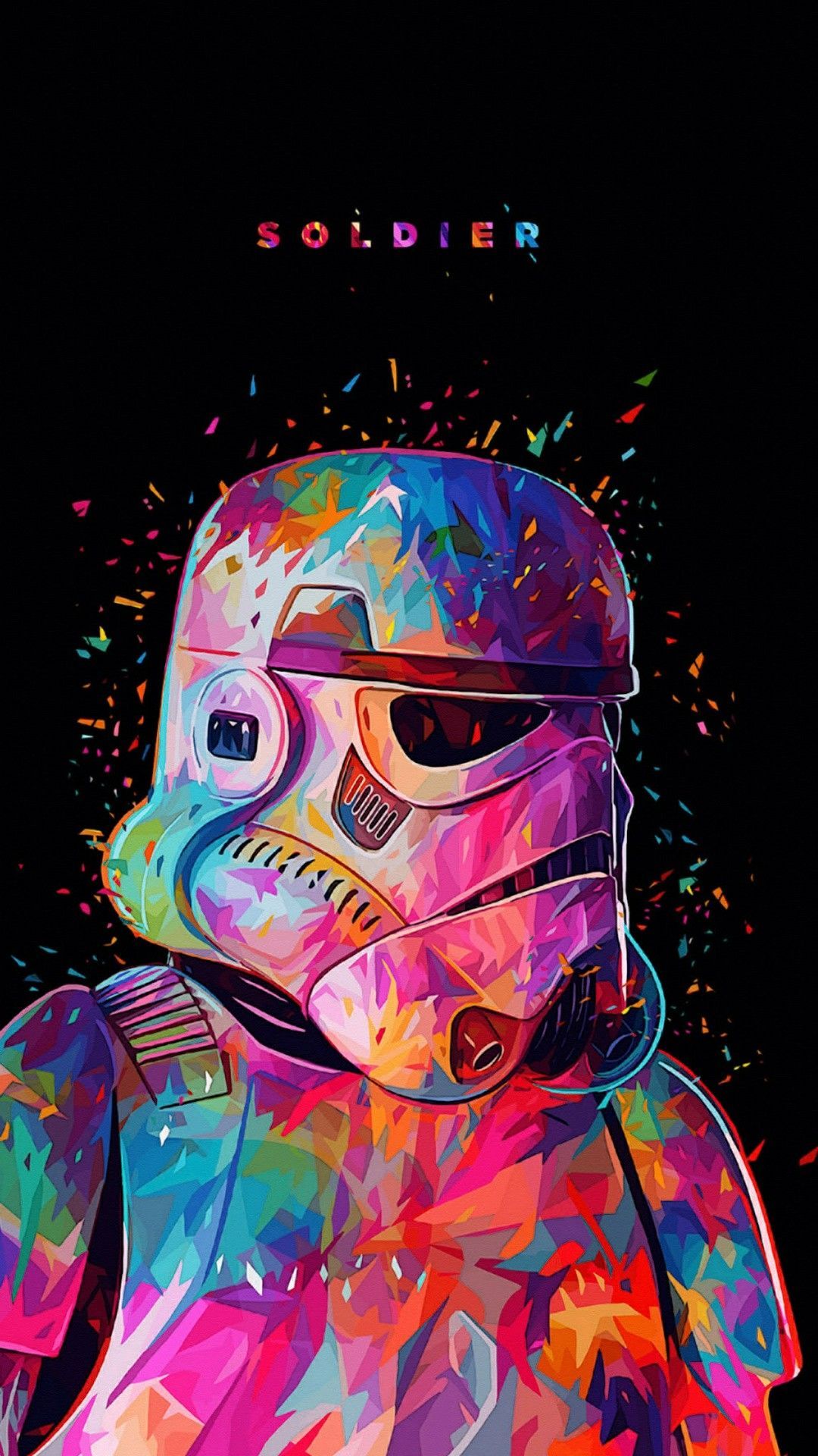 Stormtrooper Star Wars colorato, 1080x1920 Full HD Verticale, Smartphone