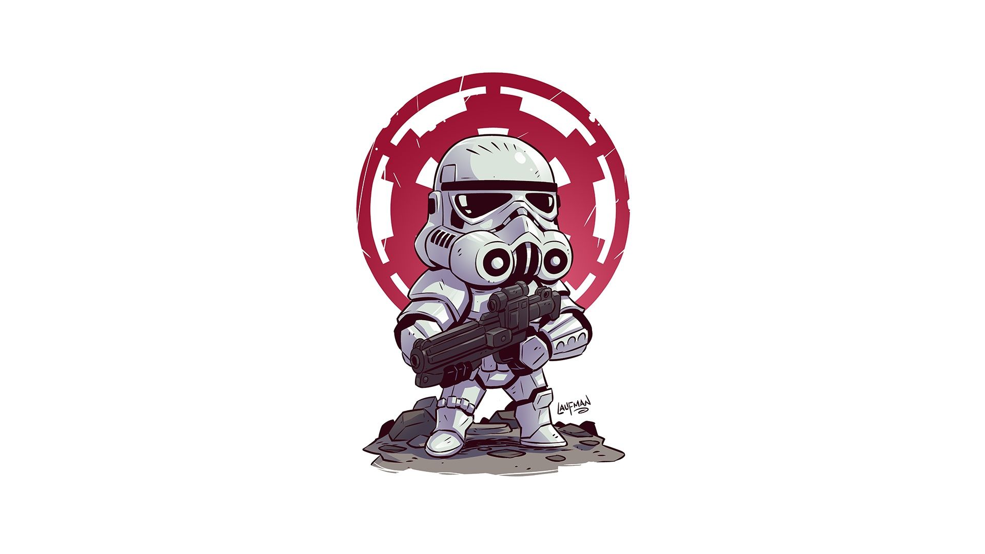Stormtrooper cartoon Star Wars, 1920x1080 Full HD, PC