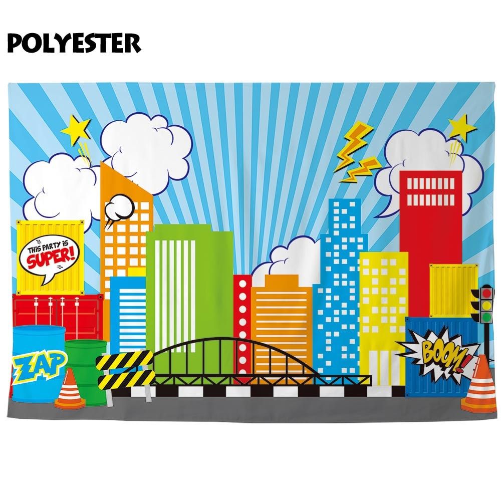 Strada città cartoon colorata, 1000x1000 HD, Desktop