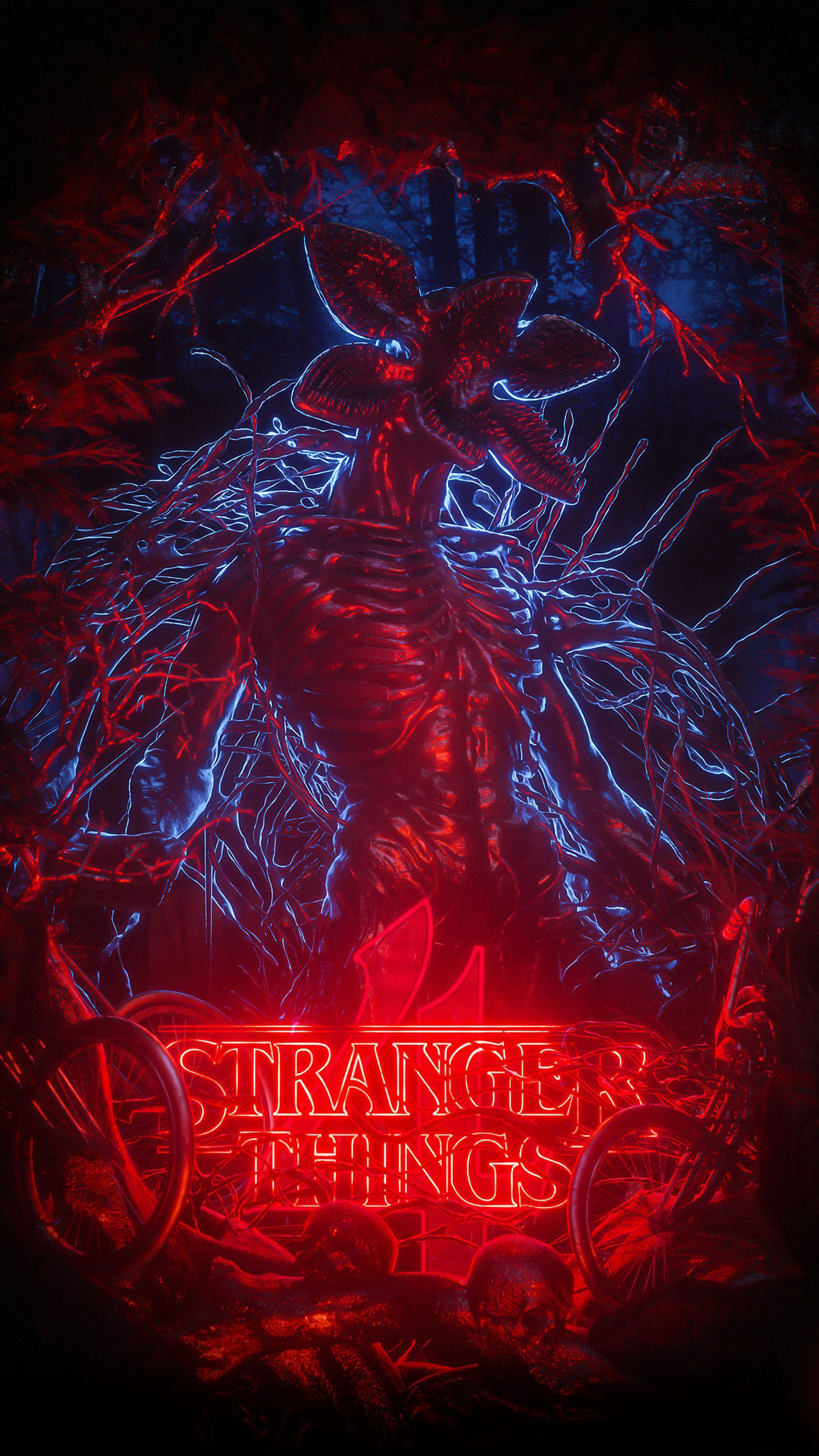 Stranger Things mostro rosso, 2160x3840 Verticale, Telefono
