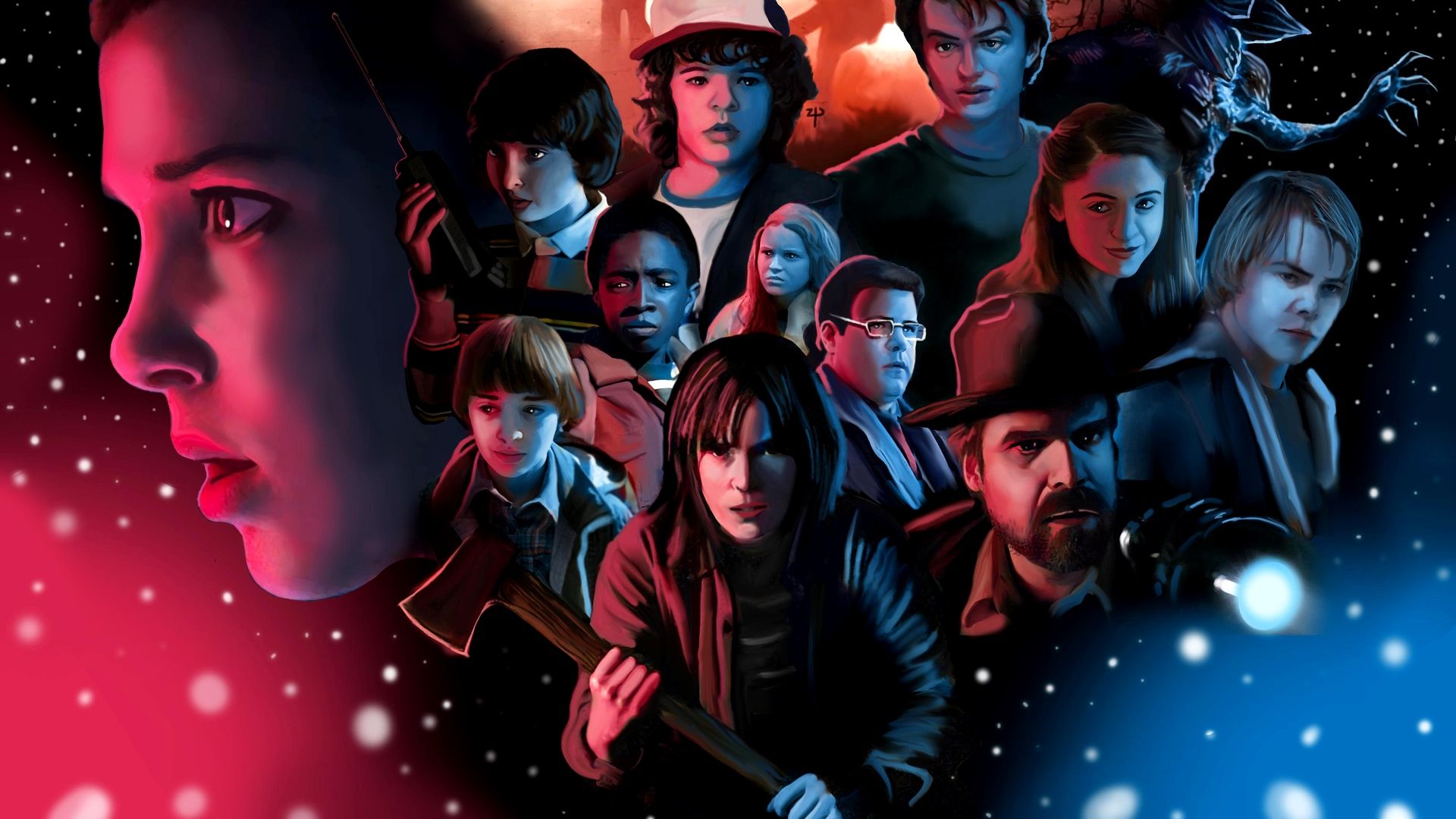 Personaggi Stranger Things collage, 1920x1080 1080p, PC Desktop