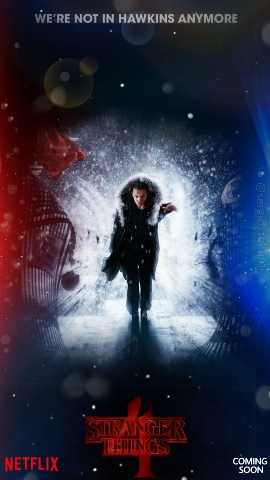 Eleven nella neve, Stranger Things, 1080x1920 Verticale, Samsung Galaxy