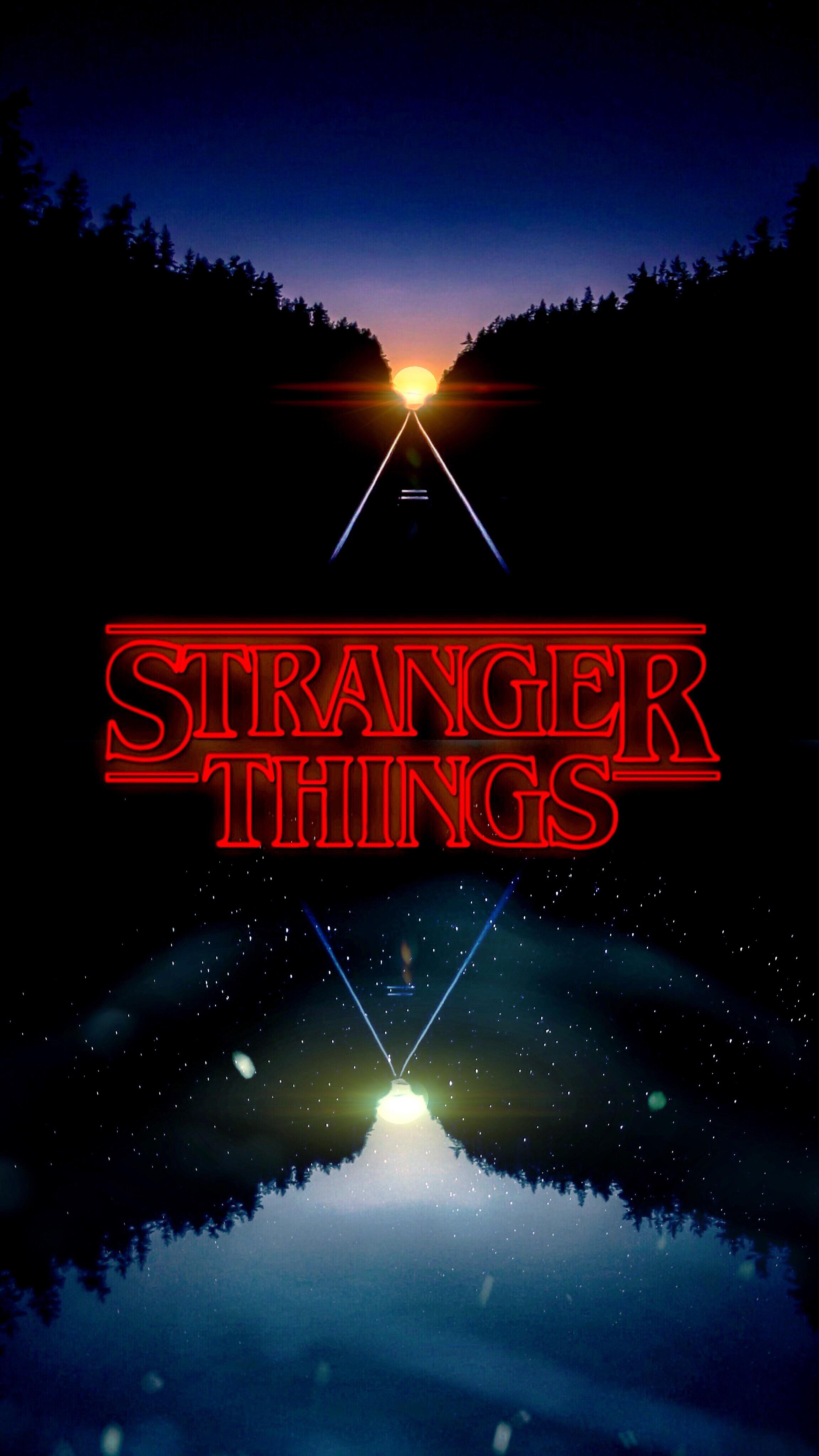 Logo Stranger Things riflesso lago, 2304x4095 Full HD Verticale, Realme