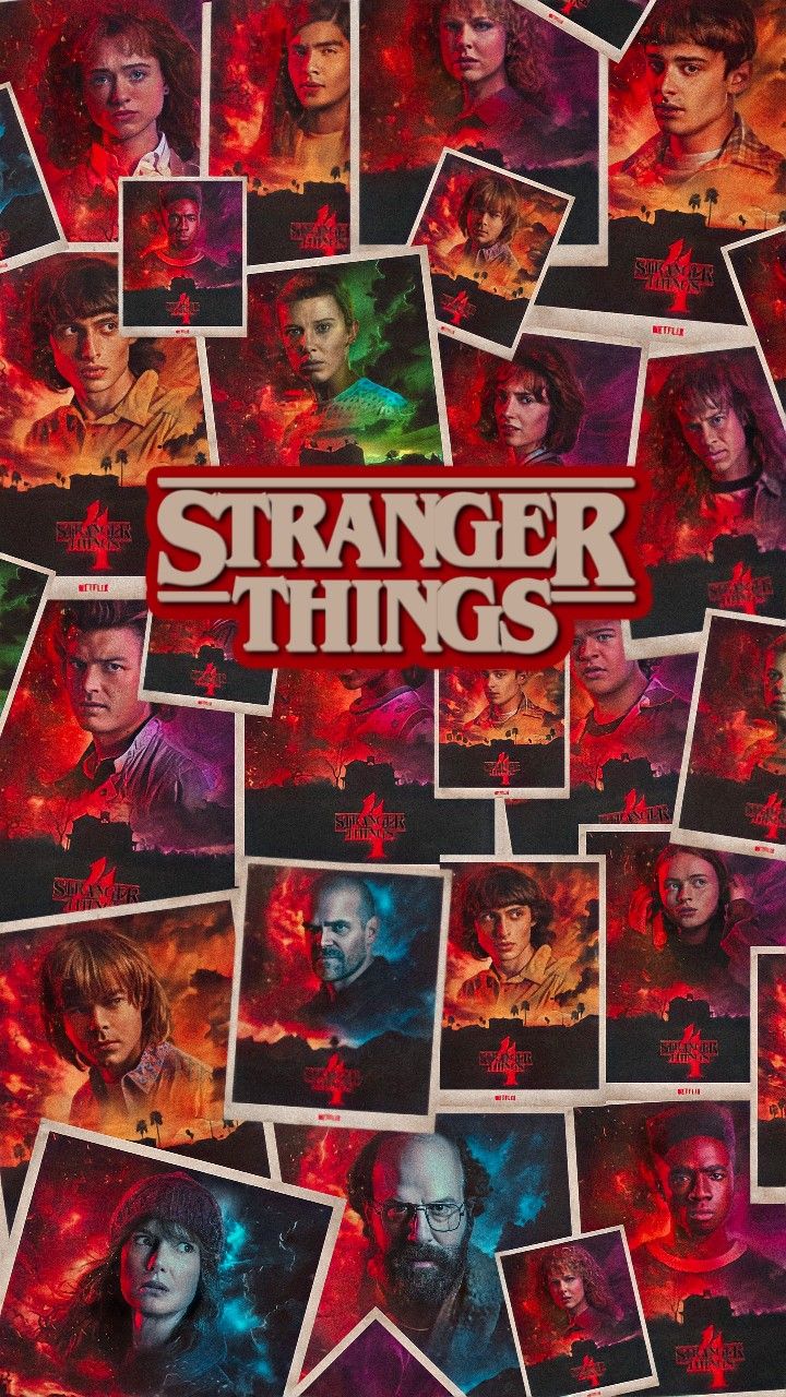 Stranger Things poster personaggi, serie Netflix, 720x1280 Verticale, Mobile