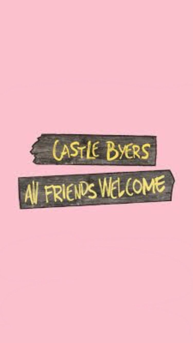 Castle Byers cartello rosa, 750x1334 Verticale, Telefono