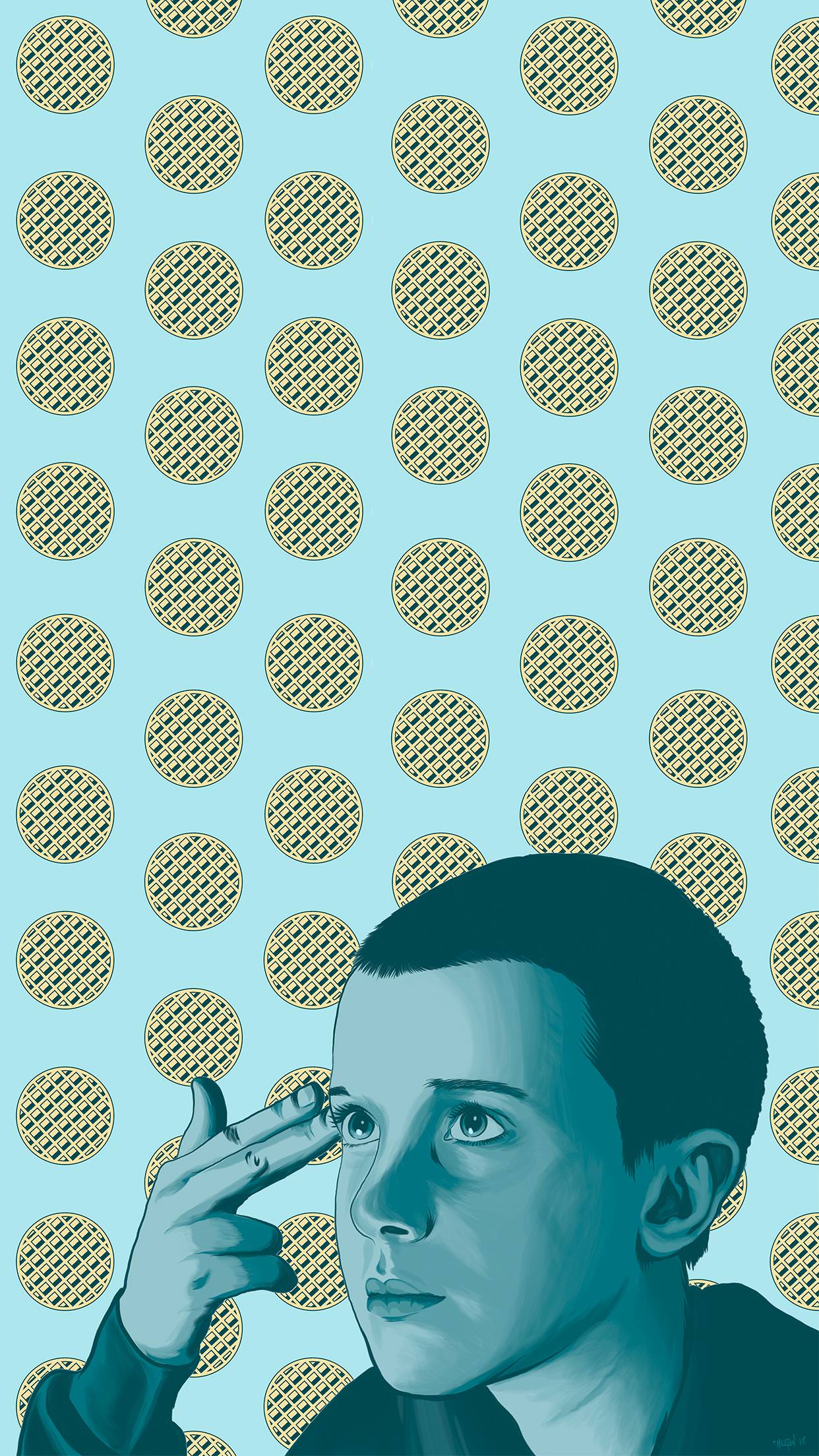 Eleven Stranger Things pattern sfondo, 1242x2208 Verticale, Xiaomi