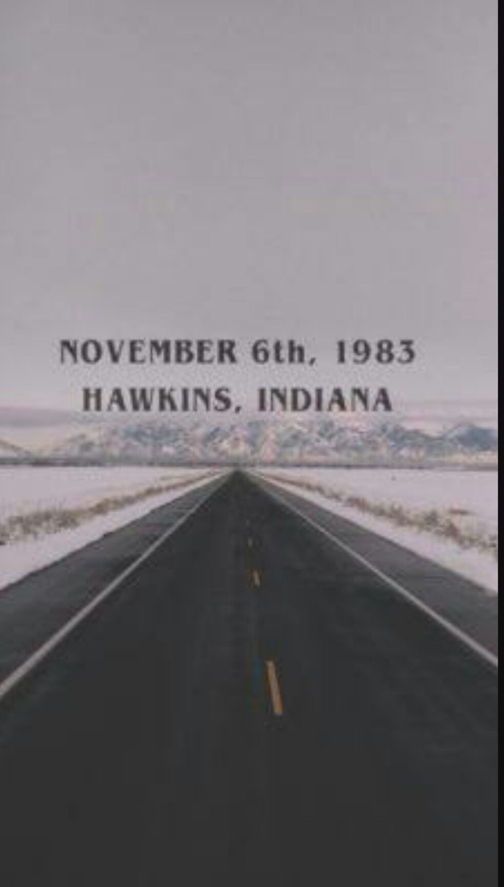 Strada Hawkins Indiana neve, 983x1729 Verticale, Mobile