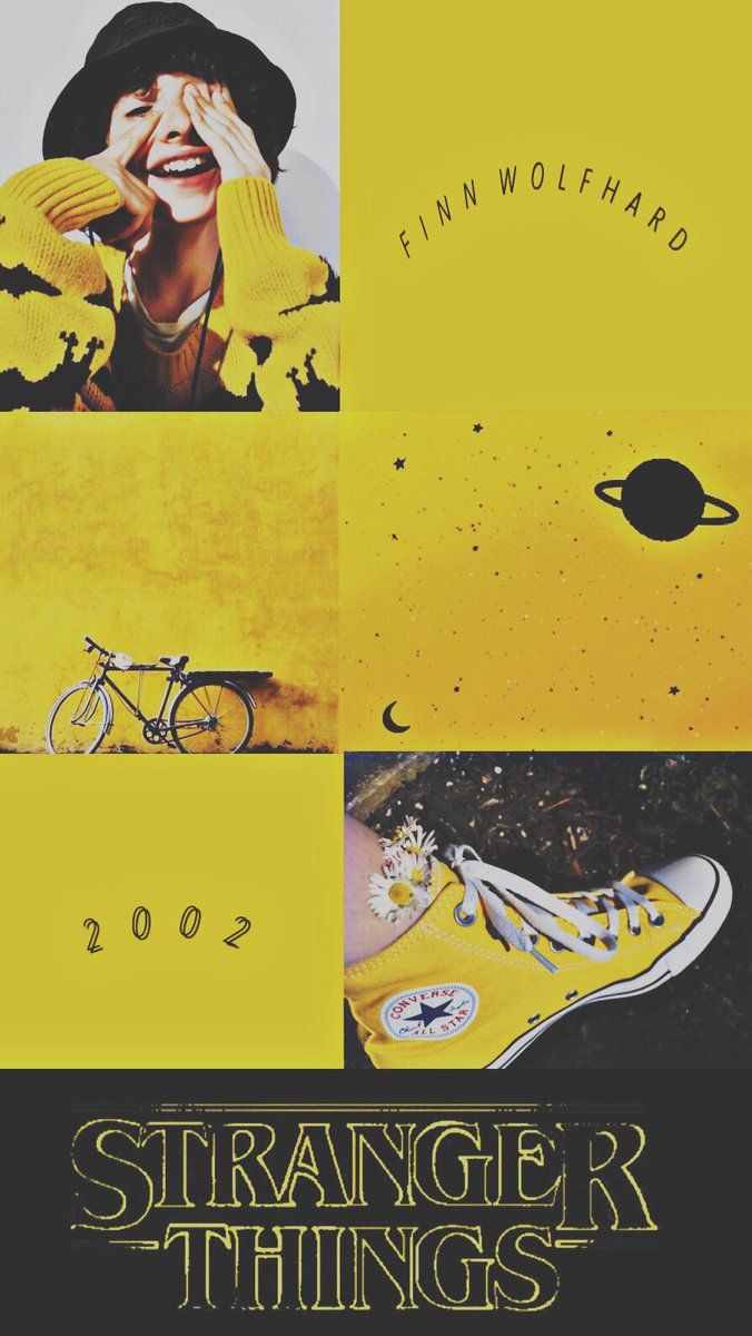 Collage estetico giallo Stranger Things, 676x1200 Full HD Verticale, Smartphone