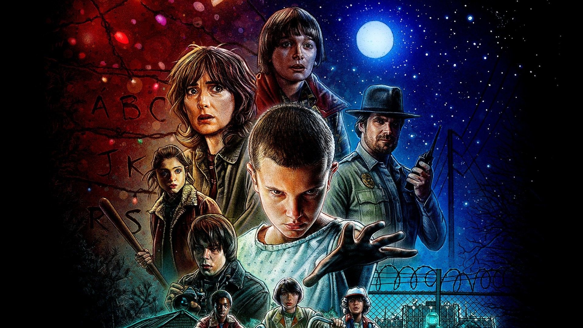Poster Stranger Things personaggi, 1920x1080 Full HD, Desktop