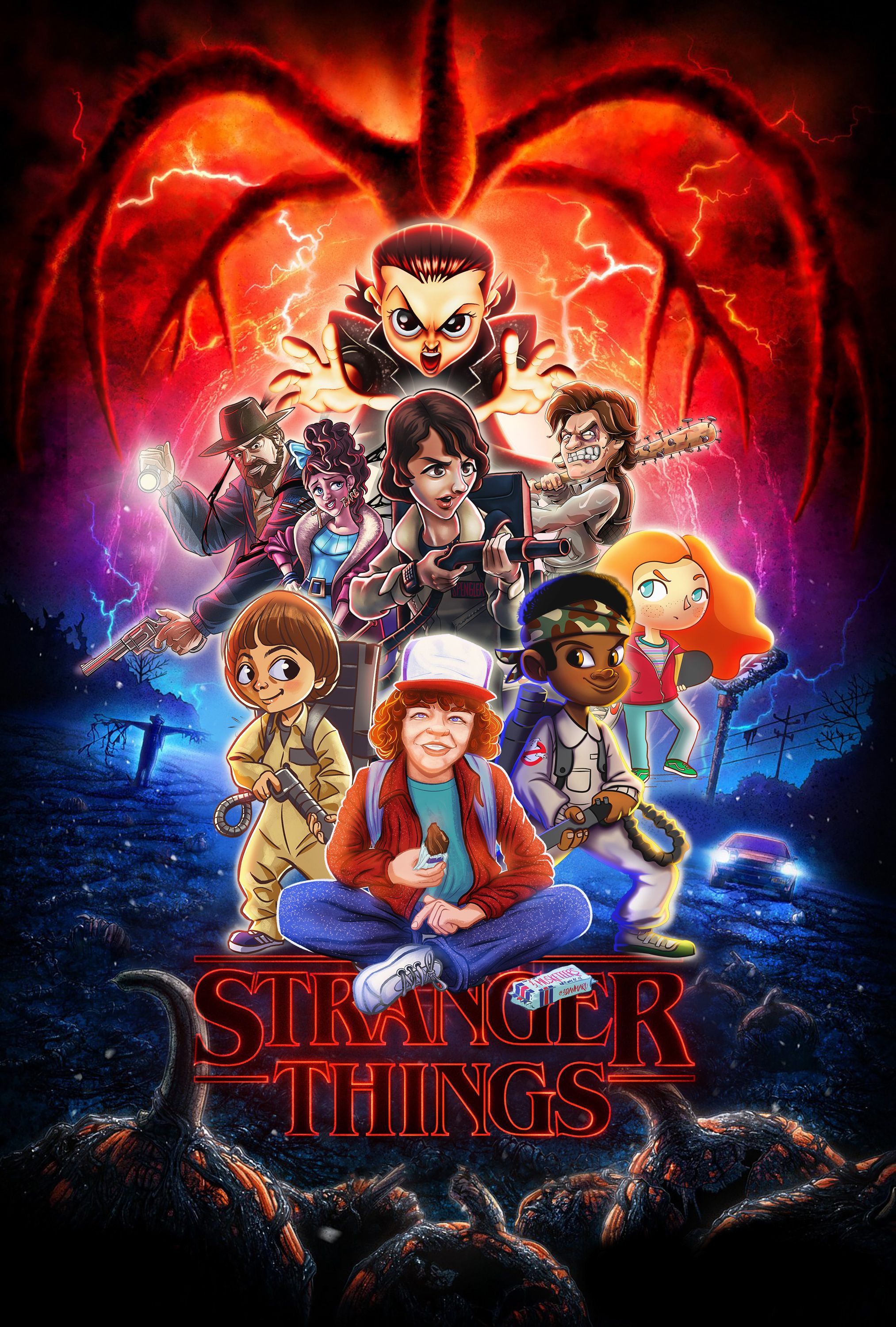 Poster Stranger Things personaggi, 2026x3000 Verticale, Mobile