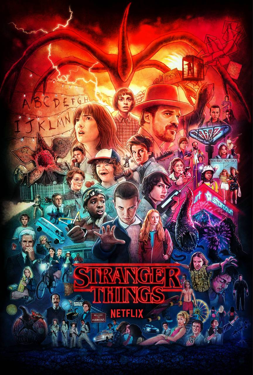 Poster Stranger Things personaggi Netflix, 864x1280 Full HD Verticale, iPhone
