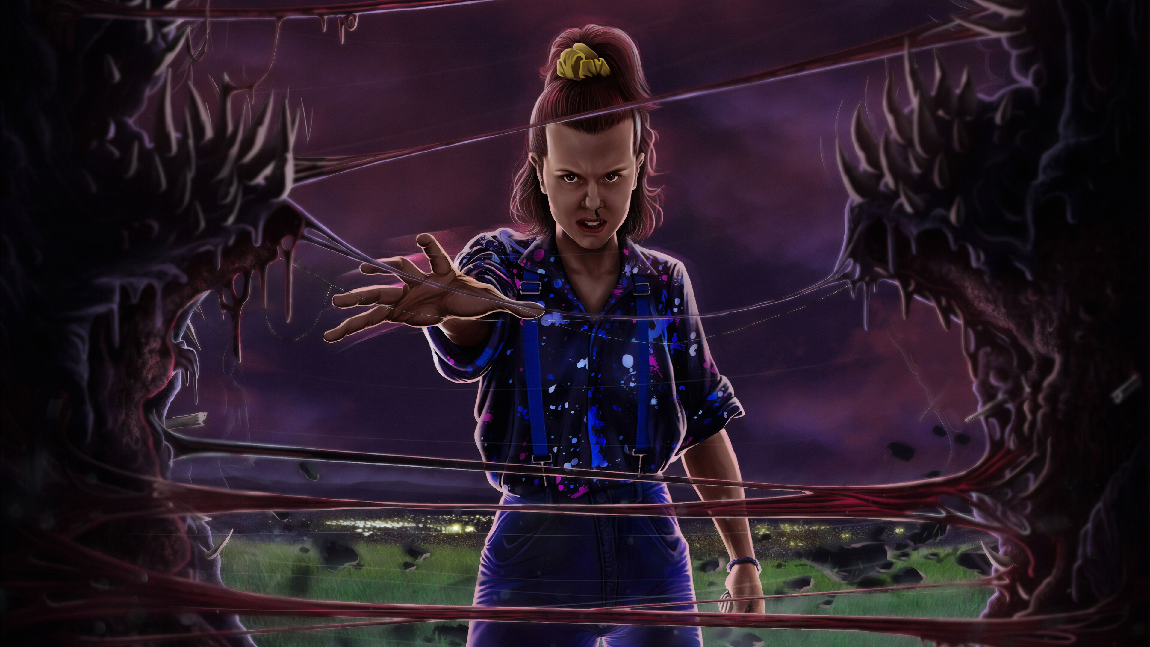 Eleven Stranger Things fan art, 3840x2160 4K Ultra HD, Monitor 4K